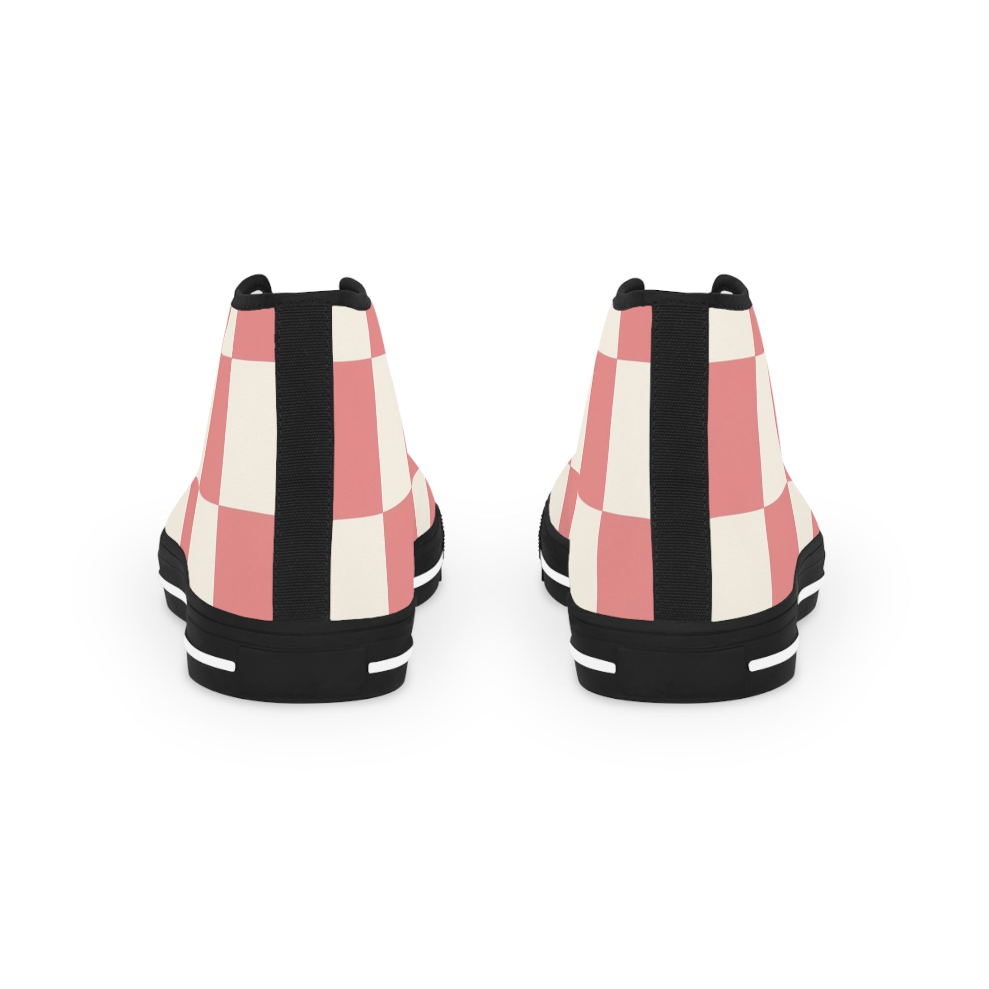 Retro Checkered Grassland Sprites Men's High Top Sneakers, Artsulli - Art is Long, Life is Short, Shoes, , , , , , , 