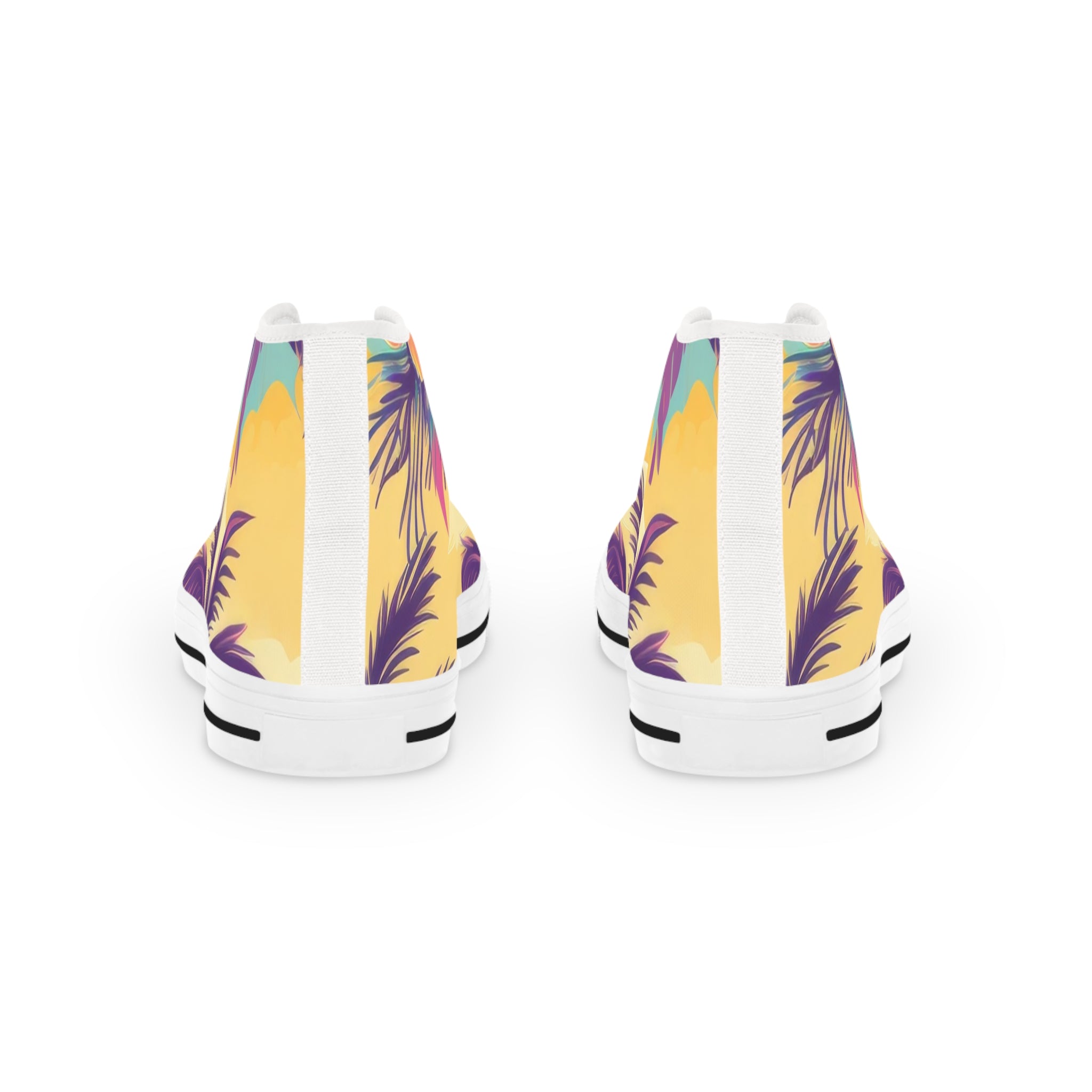Sunset Paradise II  Men's High Top Sneakers, Artsulli - Art is Long, Life is Short, Shoes, , , , , , , 