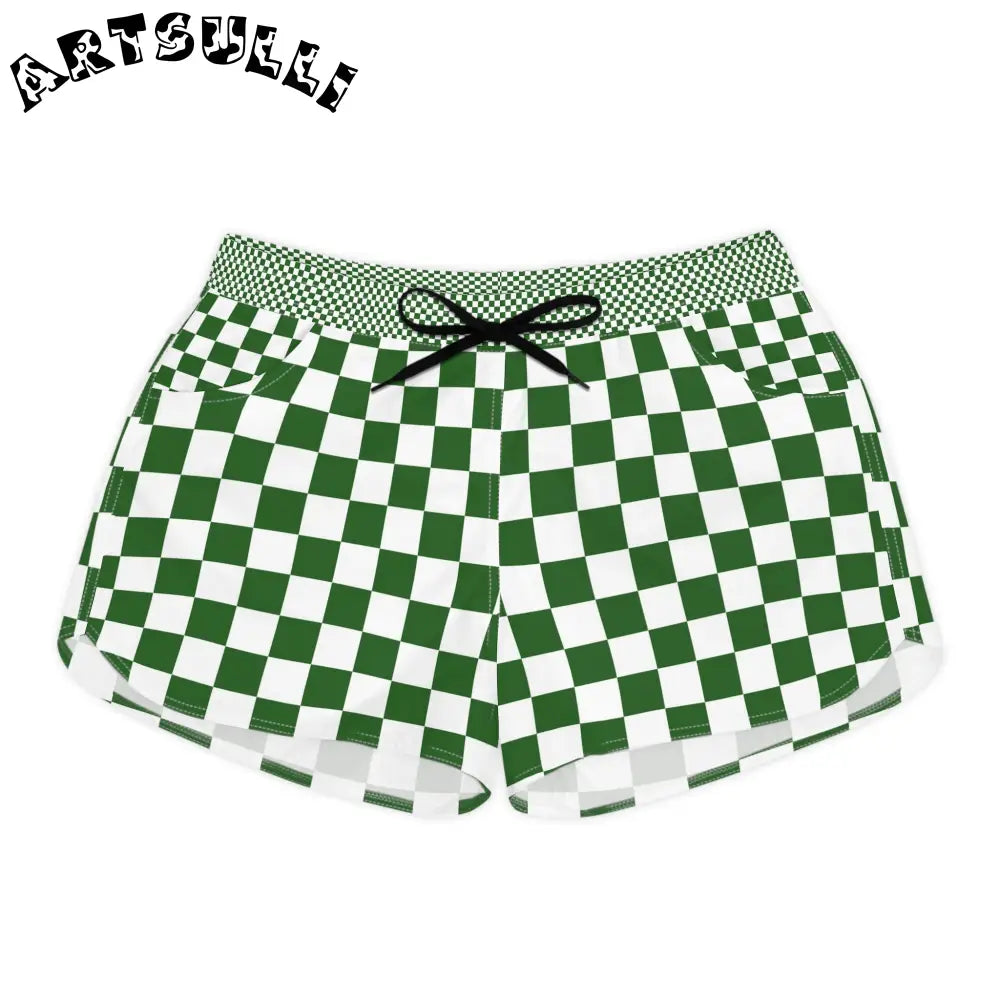 JAKKOUTTHEBXX Checkerboard White and Dark Green Women’s Casual
