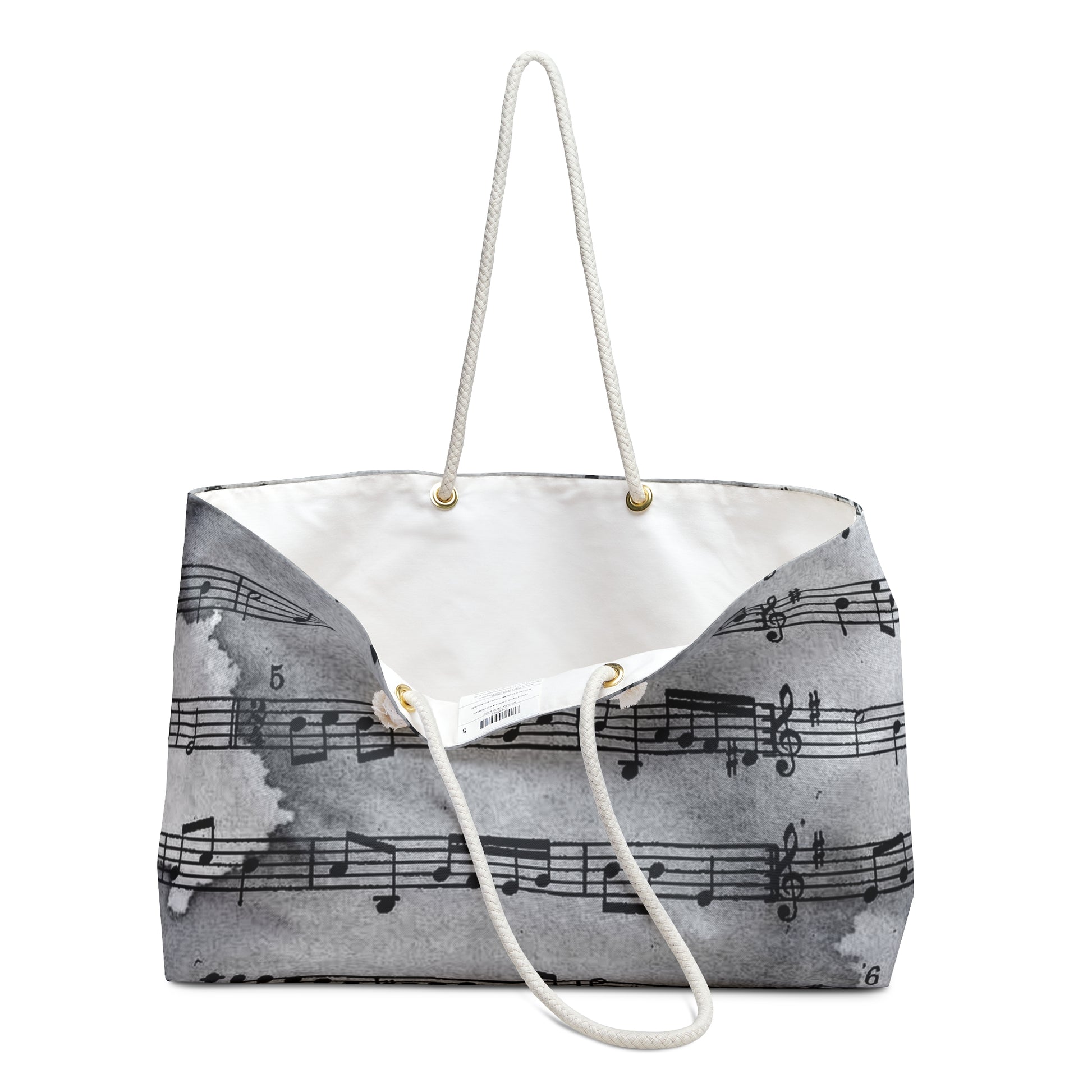 Drip Spill Type Beat Sheet Music Black Weekender Bag, Artsulli - Art is Long, Life is Short, Bags, , , , , , , 