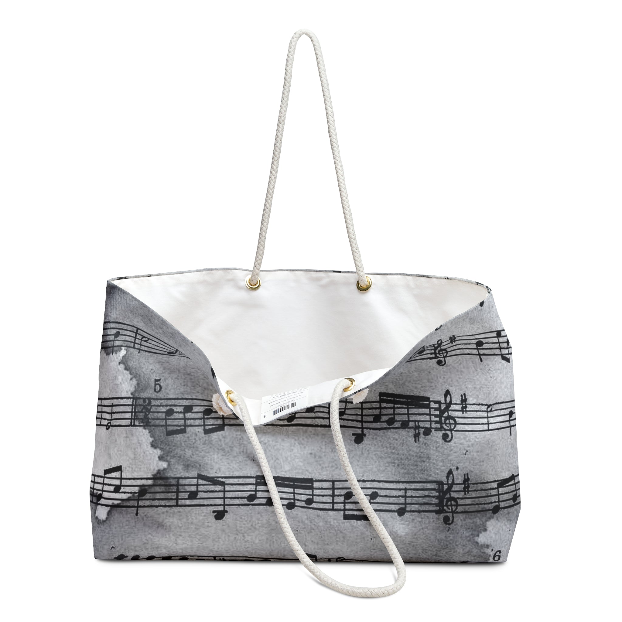 Drip Spill Type Beat Sheet Music Black Weekender Bag, Artsulli - Art is Long, Life is Short, Bags, , , , , , , 