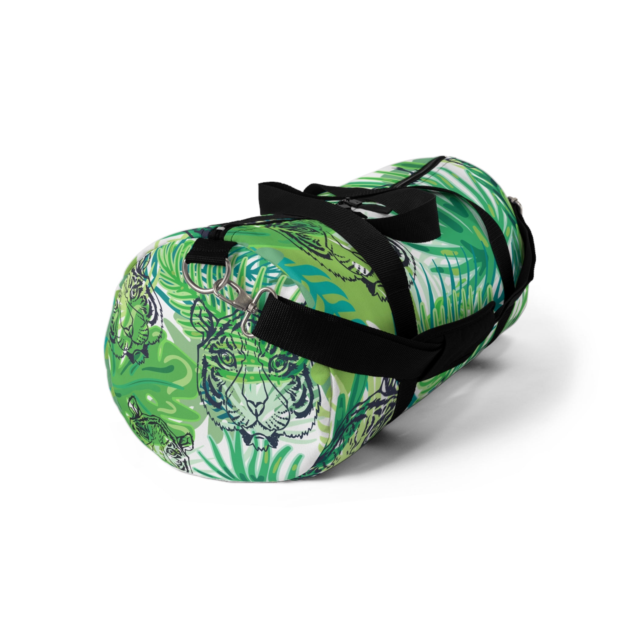 Tropical Jungle Tigers Green Duffel Bag, Artsulli - Art is Long, Life is Short, Bags, , , , , , , 