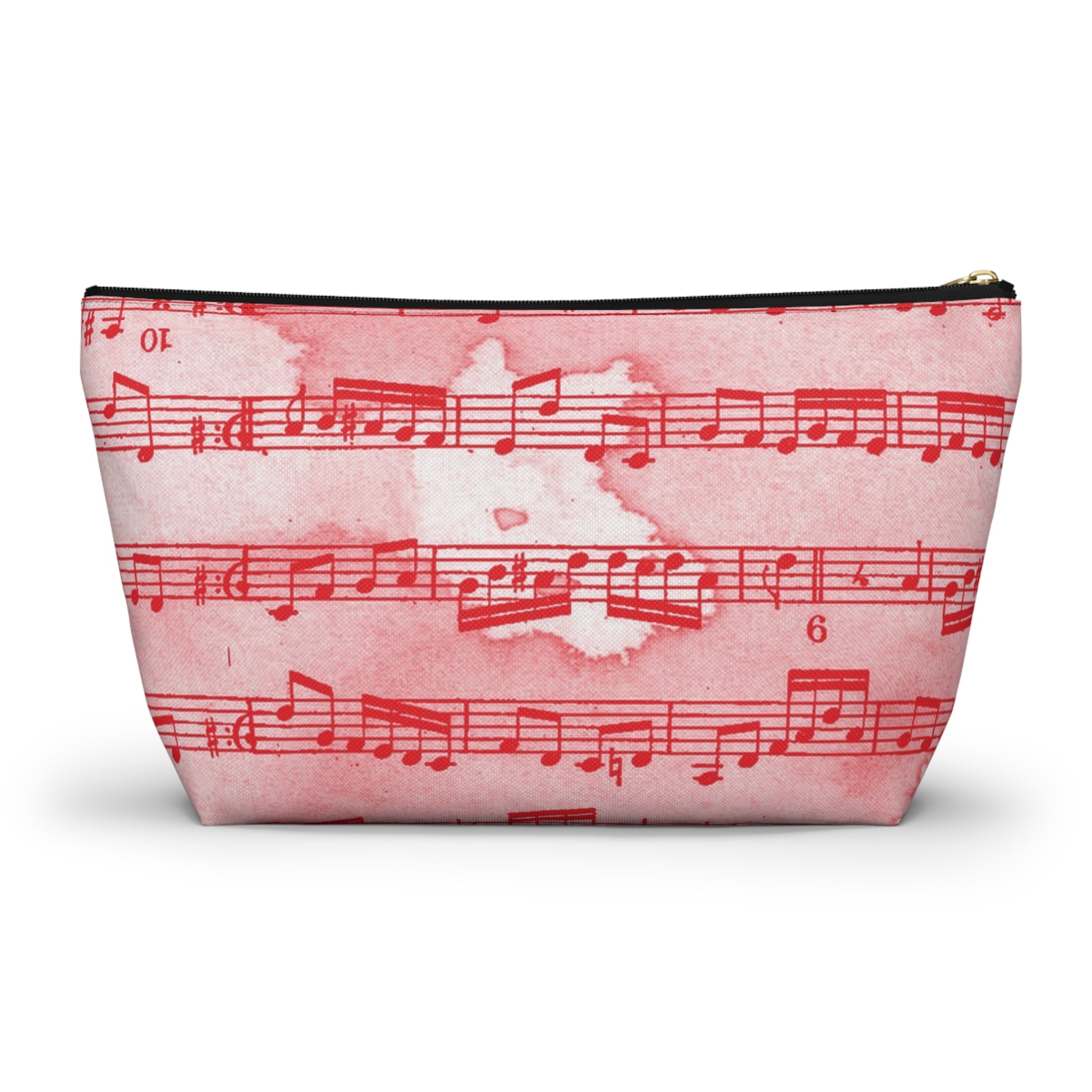 Drip Spill Type Beat Sheet Music Red Accessory Pouch w T-bottom, Artsulli - Art is Long, Life is Short, Bags, , , , , , , 