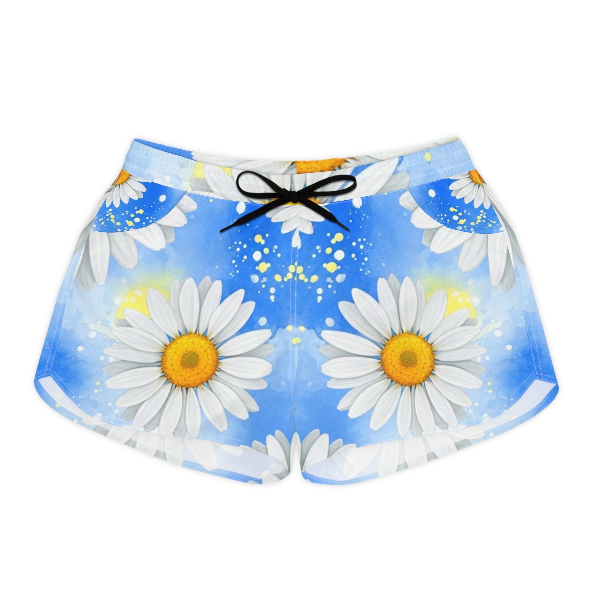 Daisies Women's Casual Shorts (AOP), Artsulli - Art is Long, Life is Short, All Over Prints, Size, S, Color, Black drawstring, , , 18003442951377863600