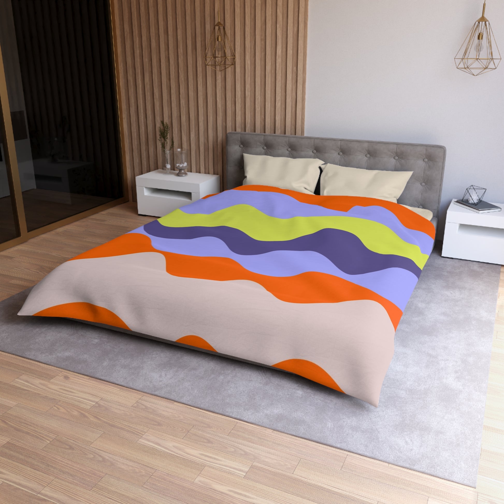 Waves Red and Blue Microfiber Duvet Cover, Artsulli - Art is Long, Life is Short, Home Decor, , , , , , , 