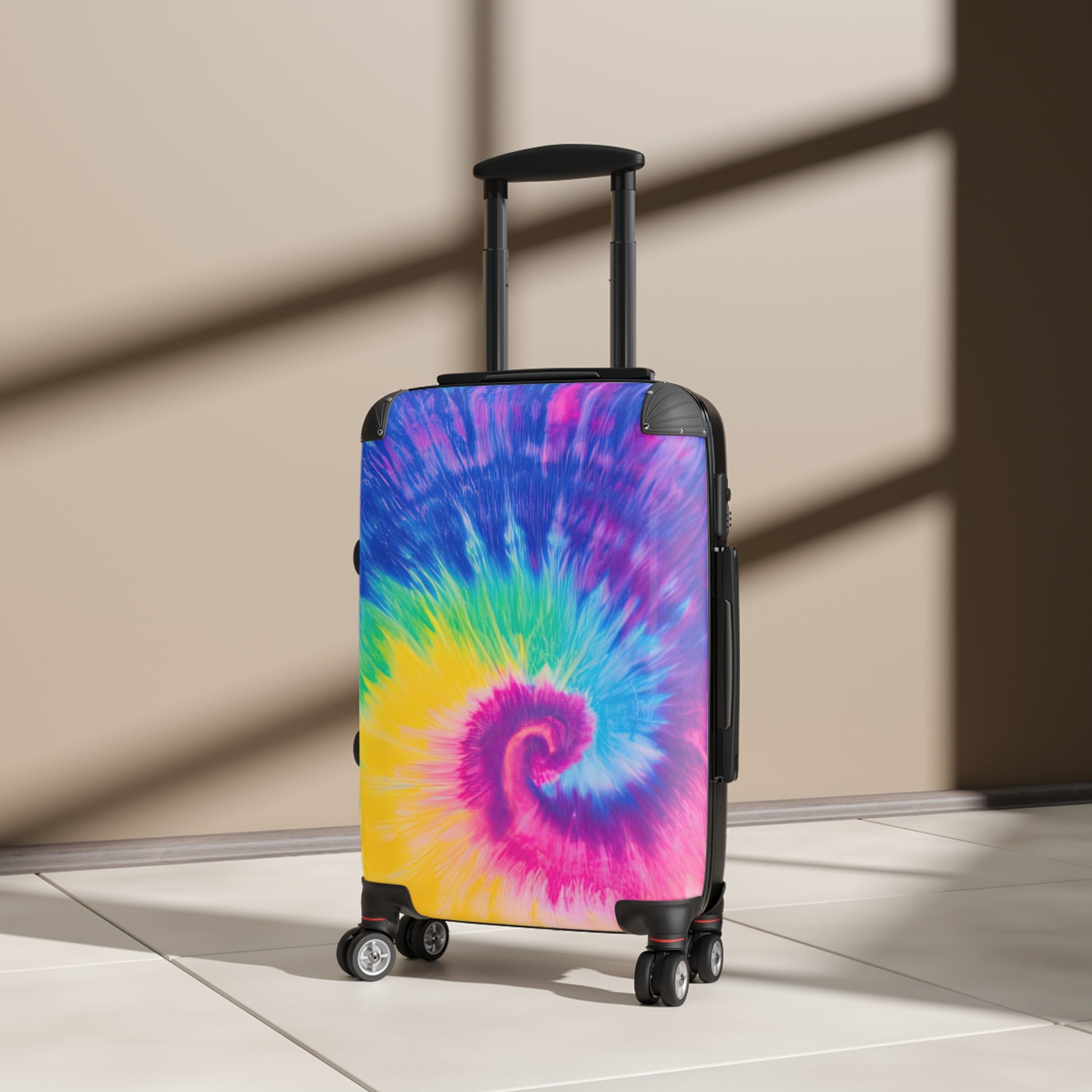 Psychedelic Tie Dye Suitcase, Artsulli - Art is Long, Life is Short, Bags, , , , , , , 