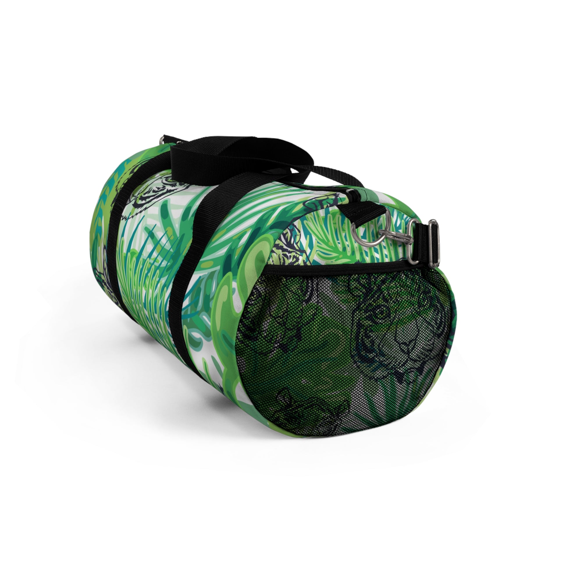 Tropical Jungle Tigers Green Duffel Bag, Artsulli - Art is Long, Life is Short, Bags, , , , , , , 