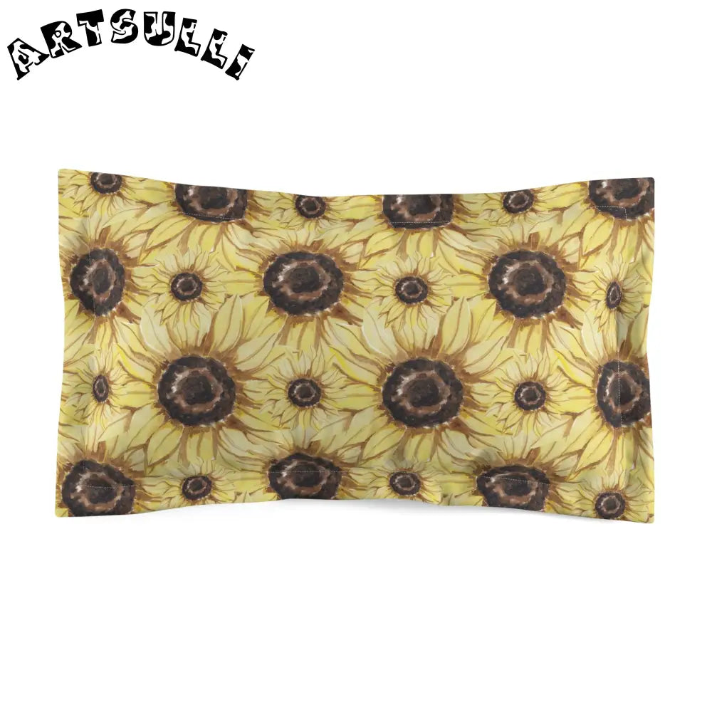 JAKKOUTTHEBXX Retro Anime Sunflower Microfiber Pillow Sham