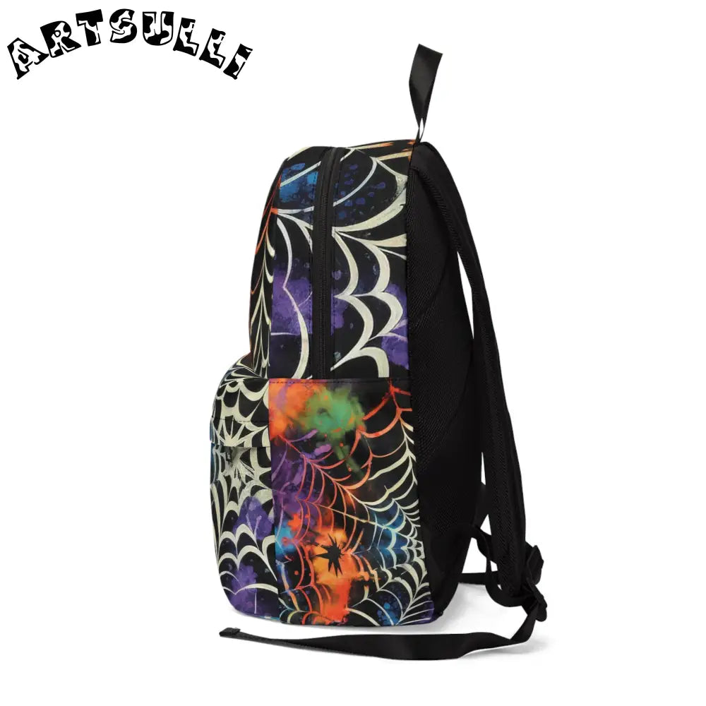 JAKKOUTTHEBXX Colorful Spiderweb and Spider Backpack 2025