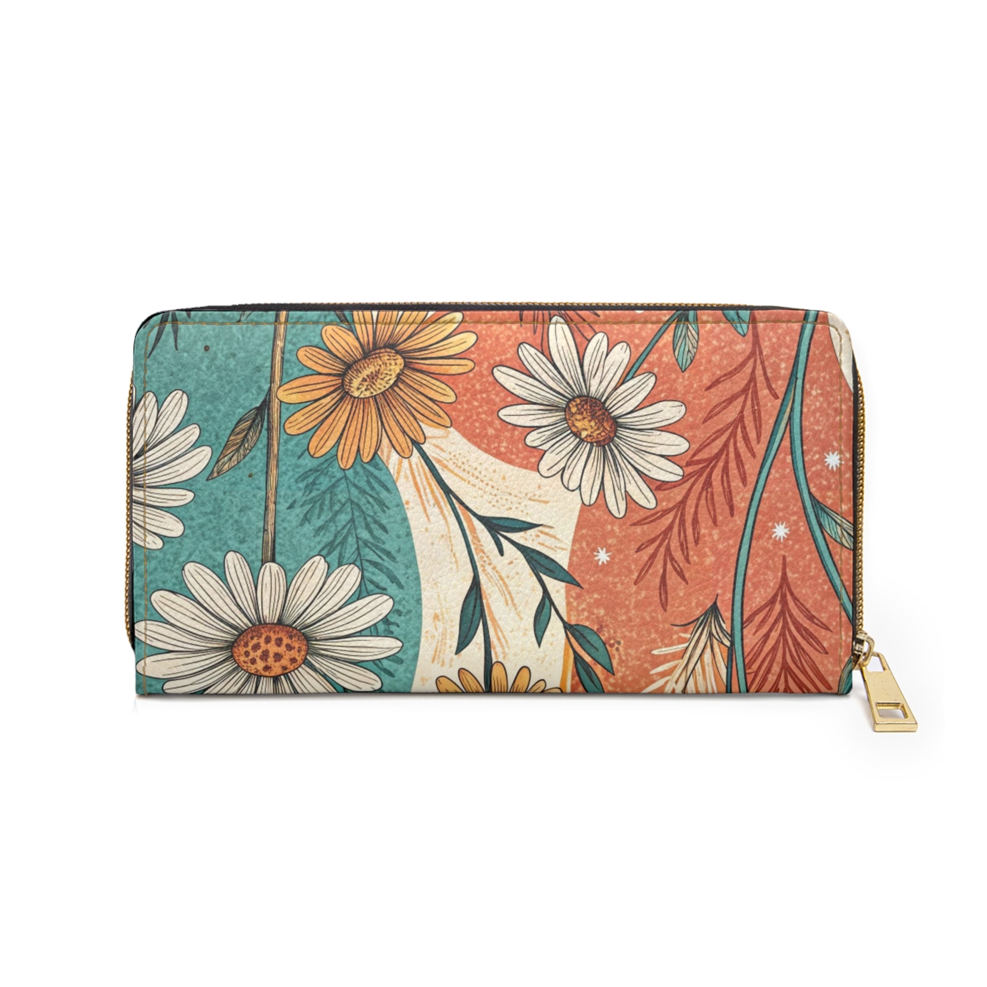 Retro Daisy Dream Zipper Wallet, Artsulli - Art is Long, Life is Short, Accessories, , , , , , , 