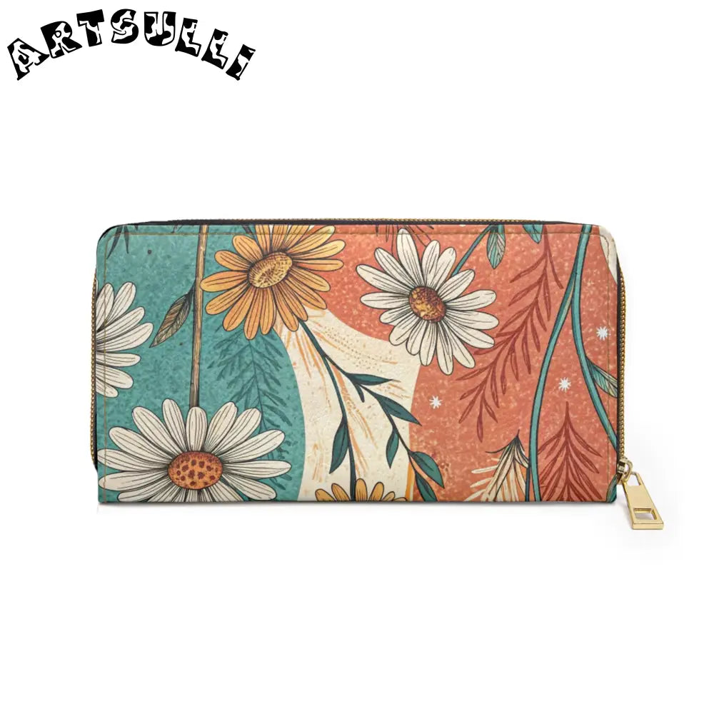 JAKKOUTTHEBXX Retro Daisy Dream Zipper Wallet JAKKOUTTHEBXX Artsulli