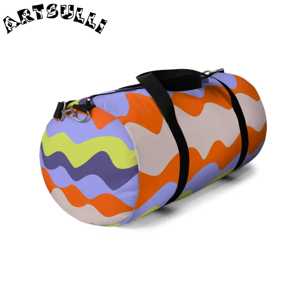 JAKKOUTTHEBXX Waves II Red and Blue Duffel Bag JAKKOUTTHEBXX