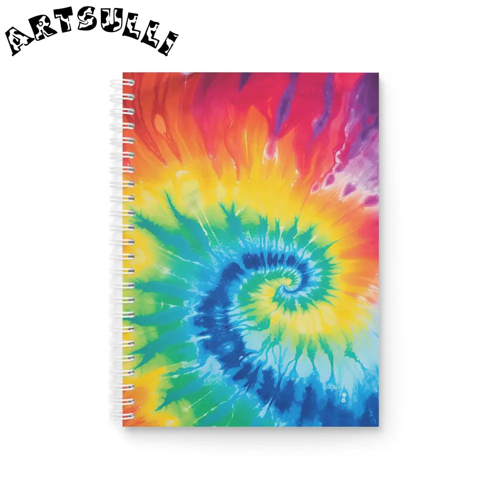 JAKKOUTTHEBXX Tie-Dye Wide-Ruled Spiral Notebook 2025