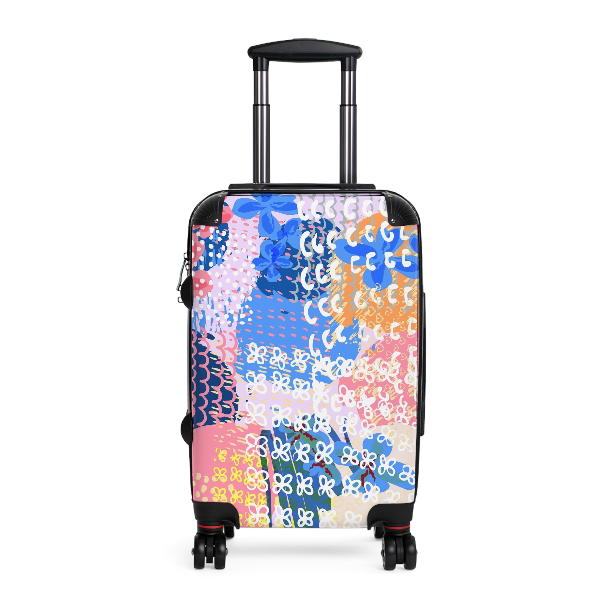 Flowers x Doodles x Hearts II Multi-Color Suitcase, Artsulli - Art is Long, Life is Short, Bags, Size, Small, Color, Black, , , 79757908764558812045