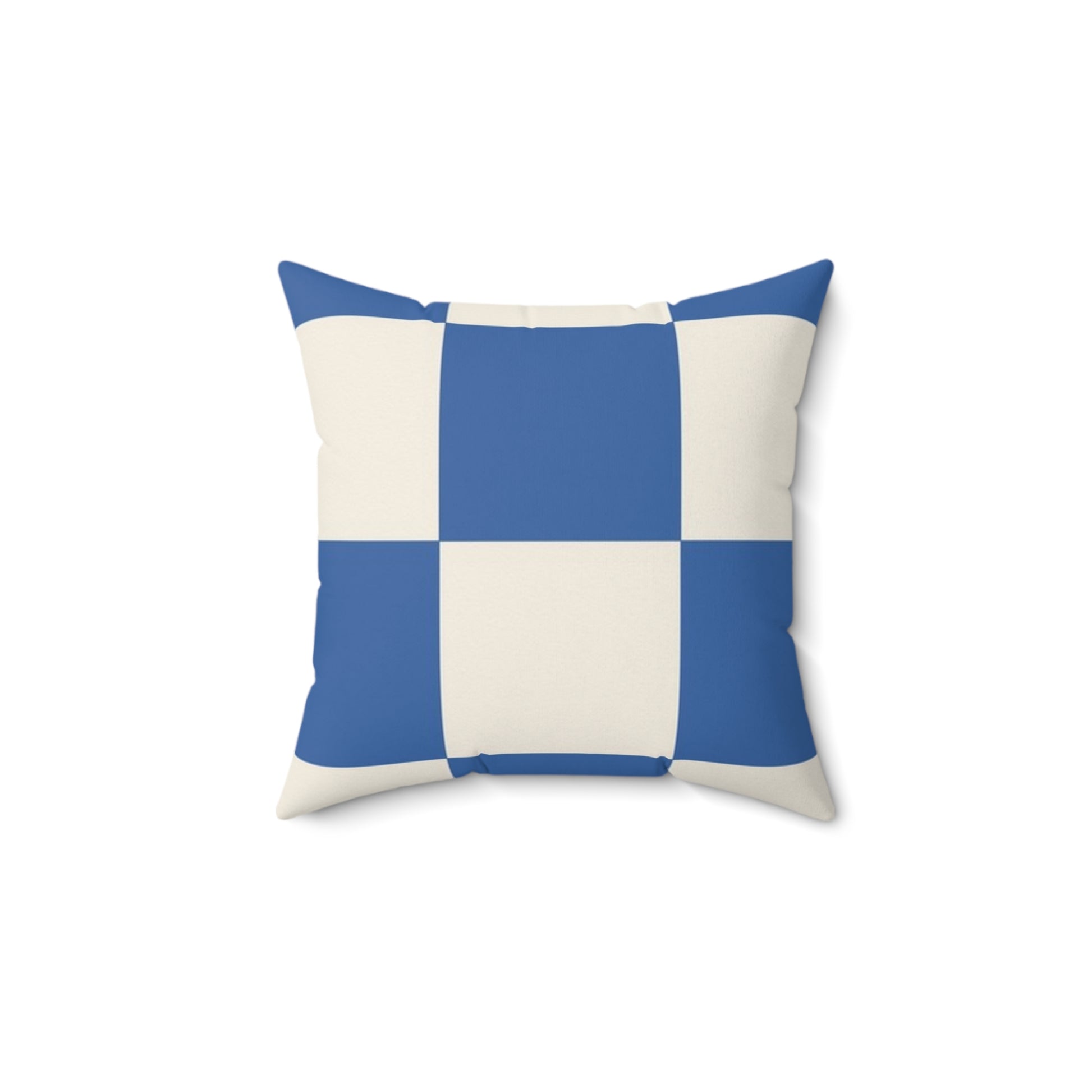 Checkerboard Blue Spun Polyester Square Pillow, Artsulli - Art is Long, Life is Short, Home Decor, , , , , , , 
