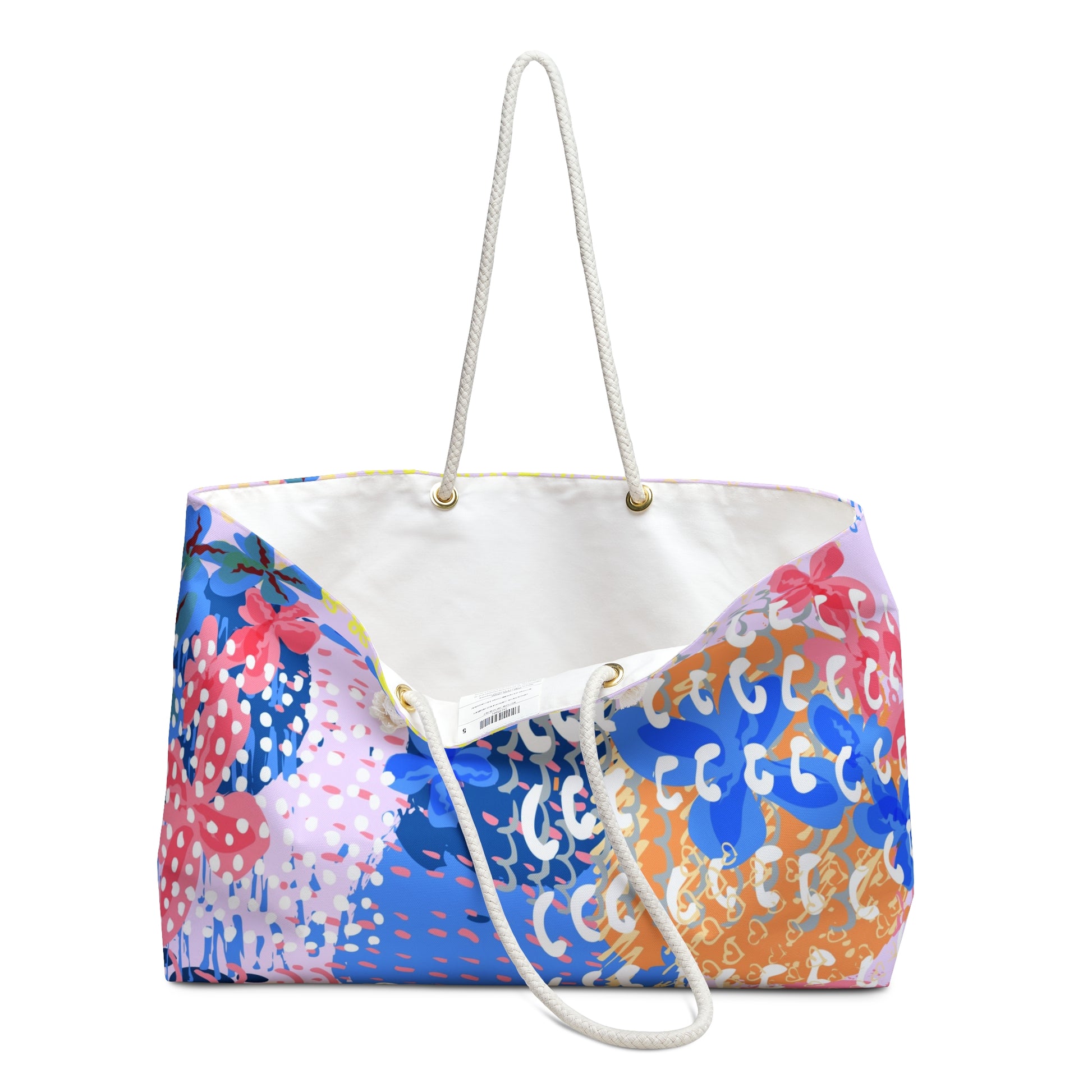 Flowers x Doodles x Hearts II Multi-Color Weekender Bag, Artsulli - Art is Long, Life is Short, Bags, , , , , , , 