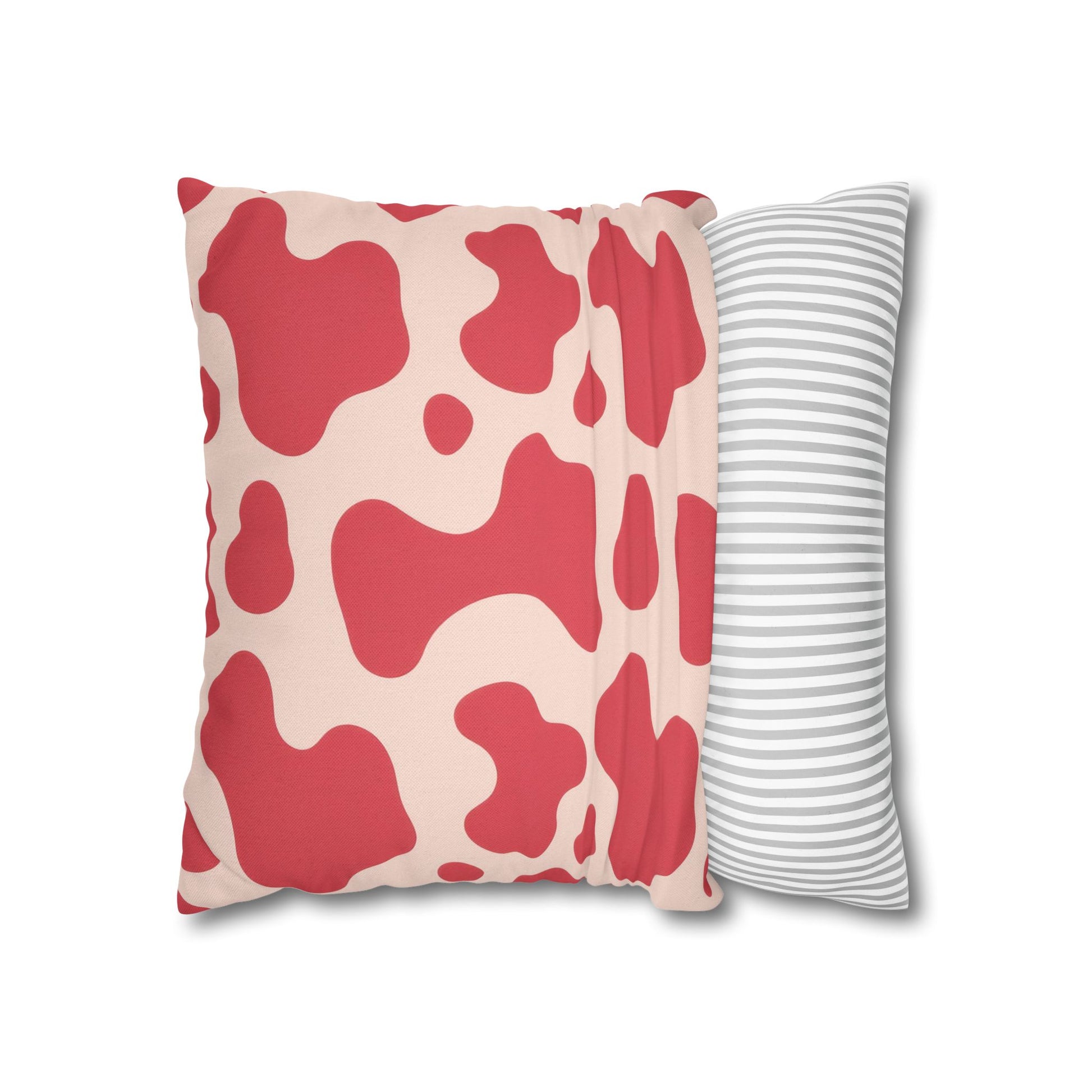 Red Jungle Cow Spun Polyester Square Pillowcase, Artsulli - Art is Long, Life is Short, Home Decor, , , , , , , 