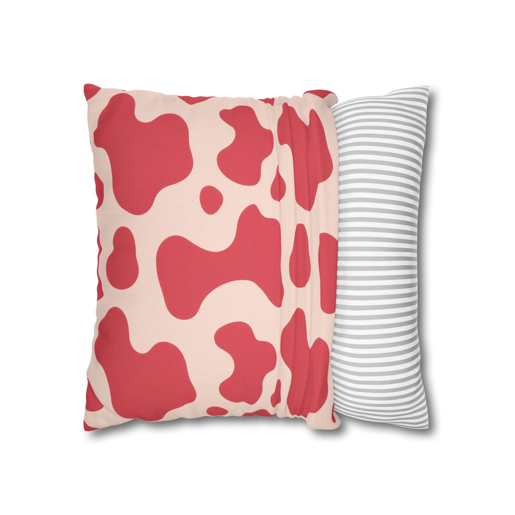 Red Jungle Cow Spun Polyester Square Pillowcase, Artsulli - Art is Long, Life is Short, Home Decor, , , , , , , 