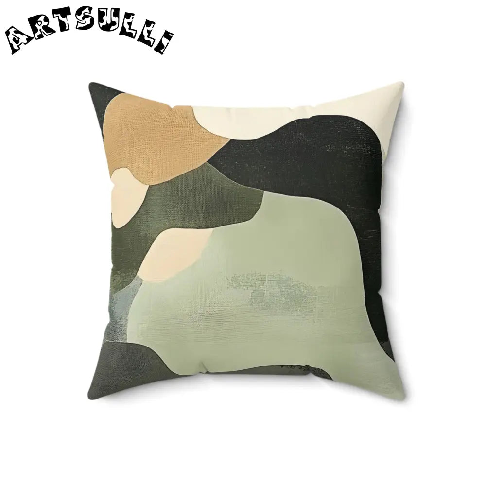 JAKKOUTTHEBXX Abstract Earth Tone Camouflage Pillow JAKKOUTTHEBXX