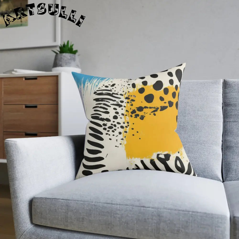 JAKKOUTTHEBXX Rae Zebra Rhapsody Square Pillow JAKKOUTTHEBXX