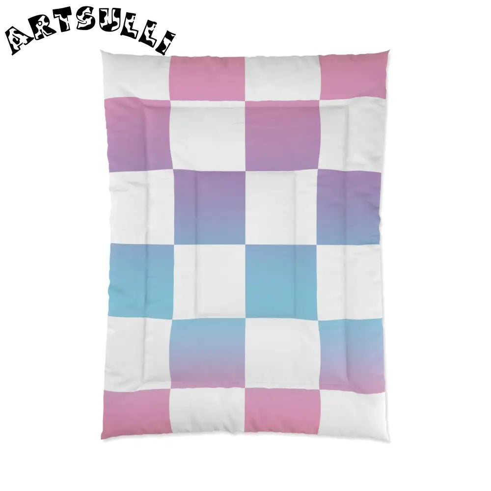 JAKKOUTTHEBXX Vaporwave Check Comforter JAKKOUTTHEBXX Artsulli - Art