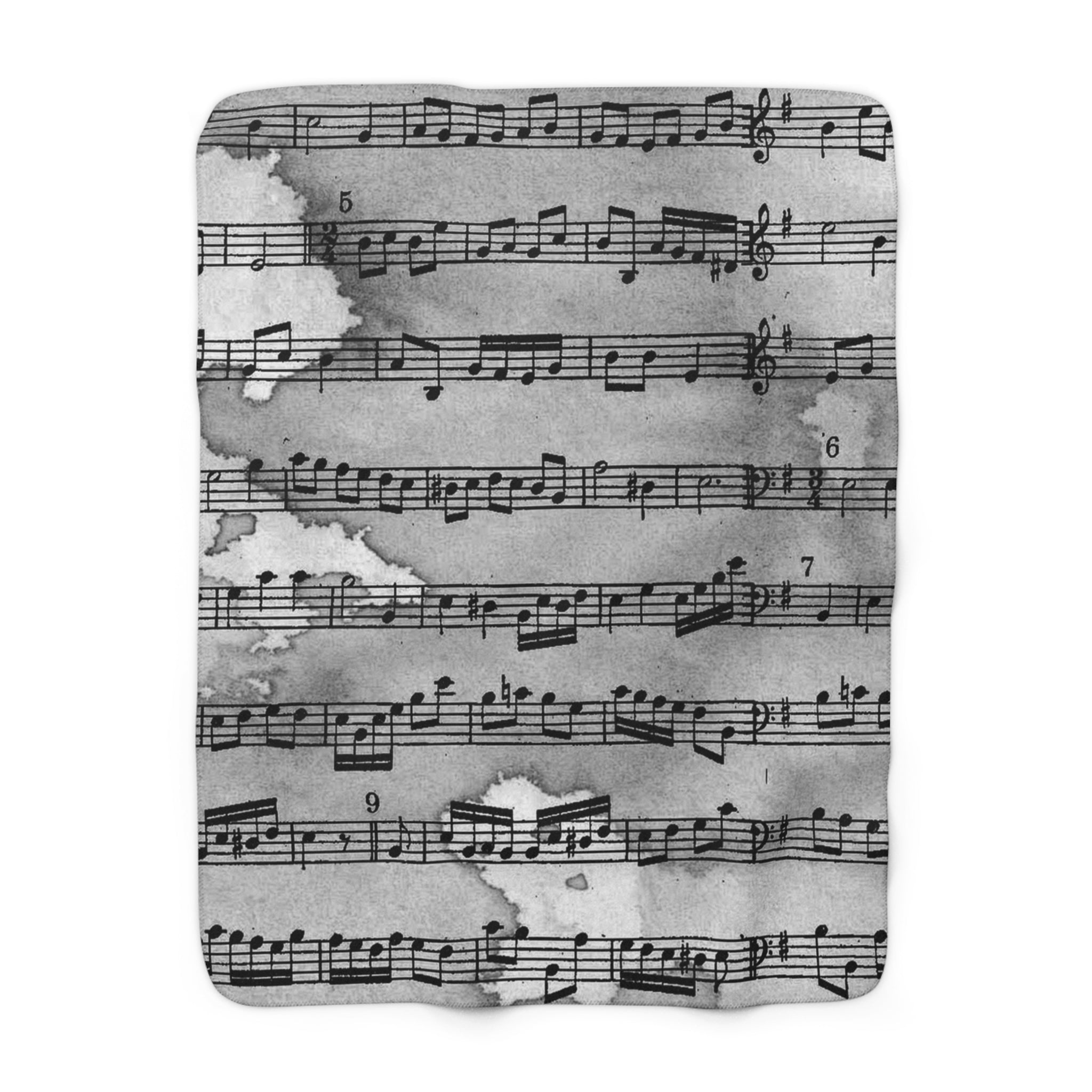 Drip Spill Type Beat Sheet Music Black Sherpa Fleece Blanket, Artsulli - Art is Long, Life is Short, Home Decor, Size, 50" × 60", , , , , 67751817149280431166