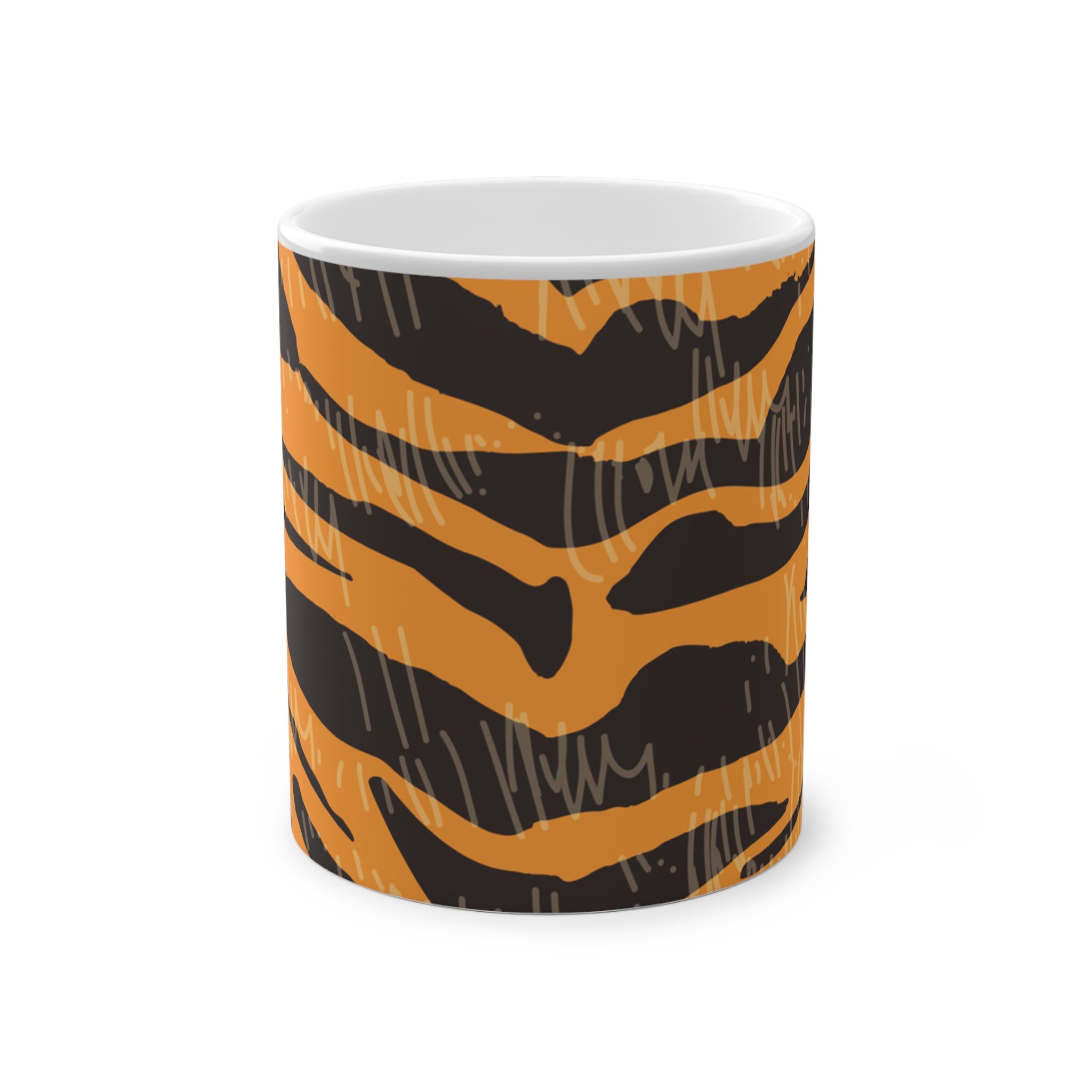 Tiger Scratches Orange & Black Magic Mug, 11oz, Artsulli - Art is Long, Life is Short, Mug, , , , , , , 