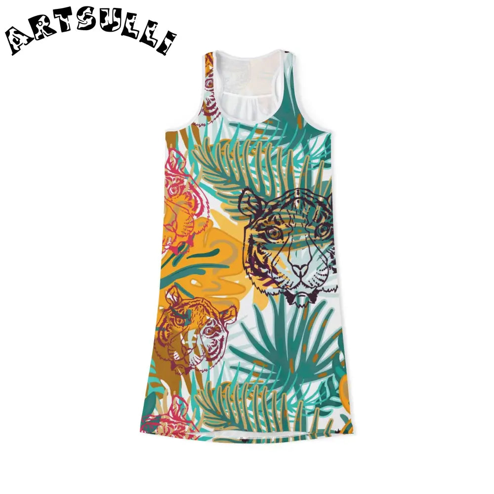 JAKKOUTTHEBXX Tropical Jungle Tigers Brown and Green Women’s