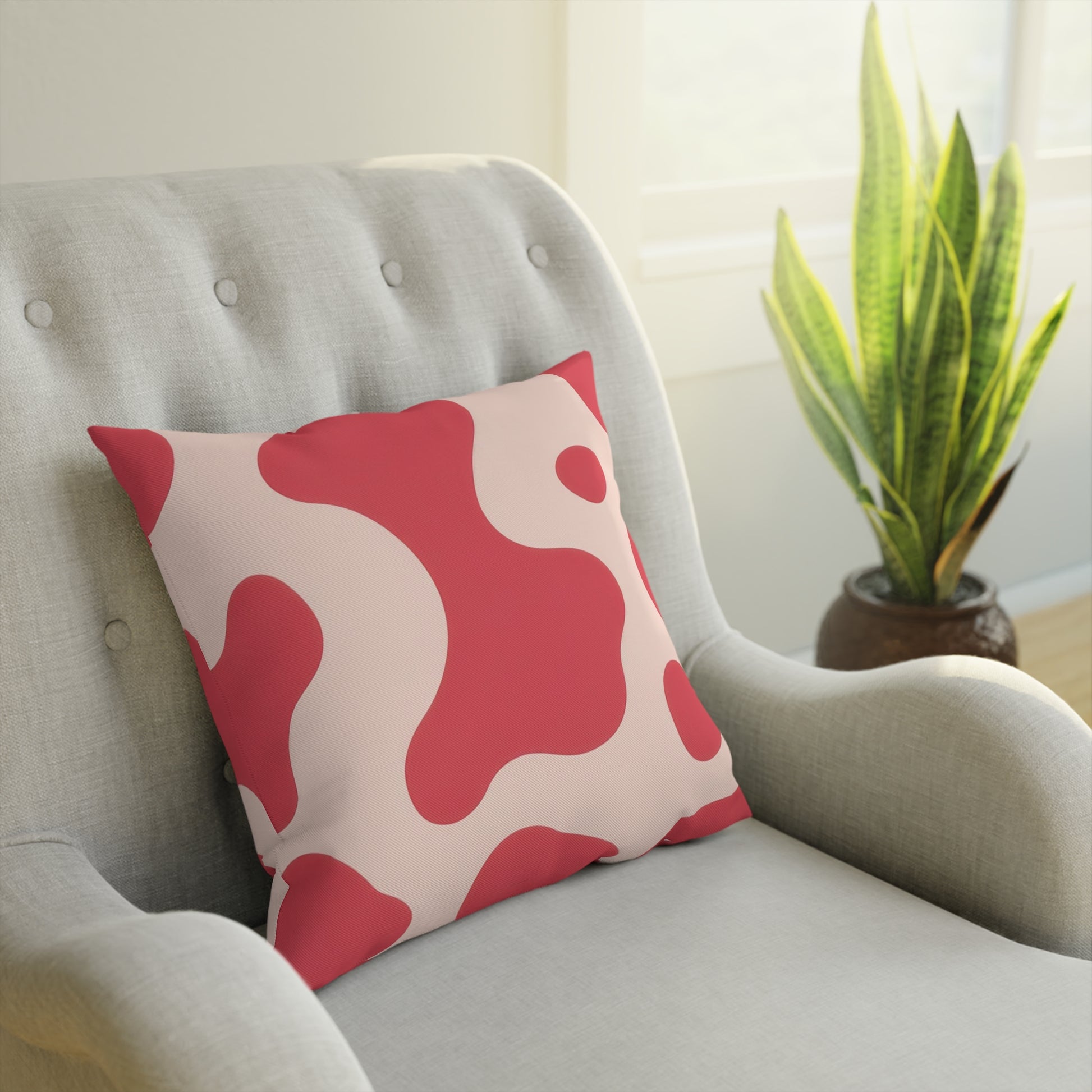 Red Jungle Cow Cushion, Artsulli - Art is Long, Life is Short, Home Decor, , , , , , , 