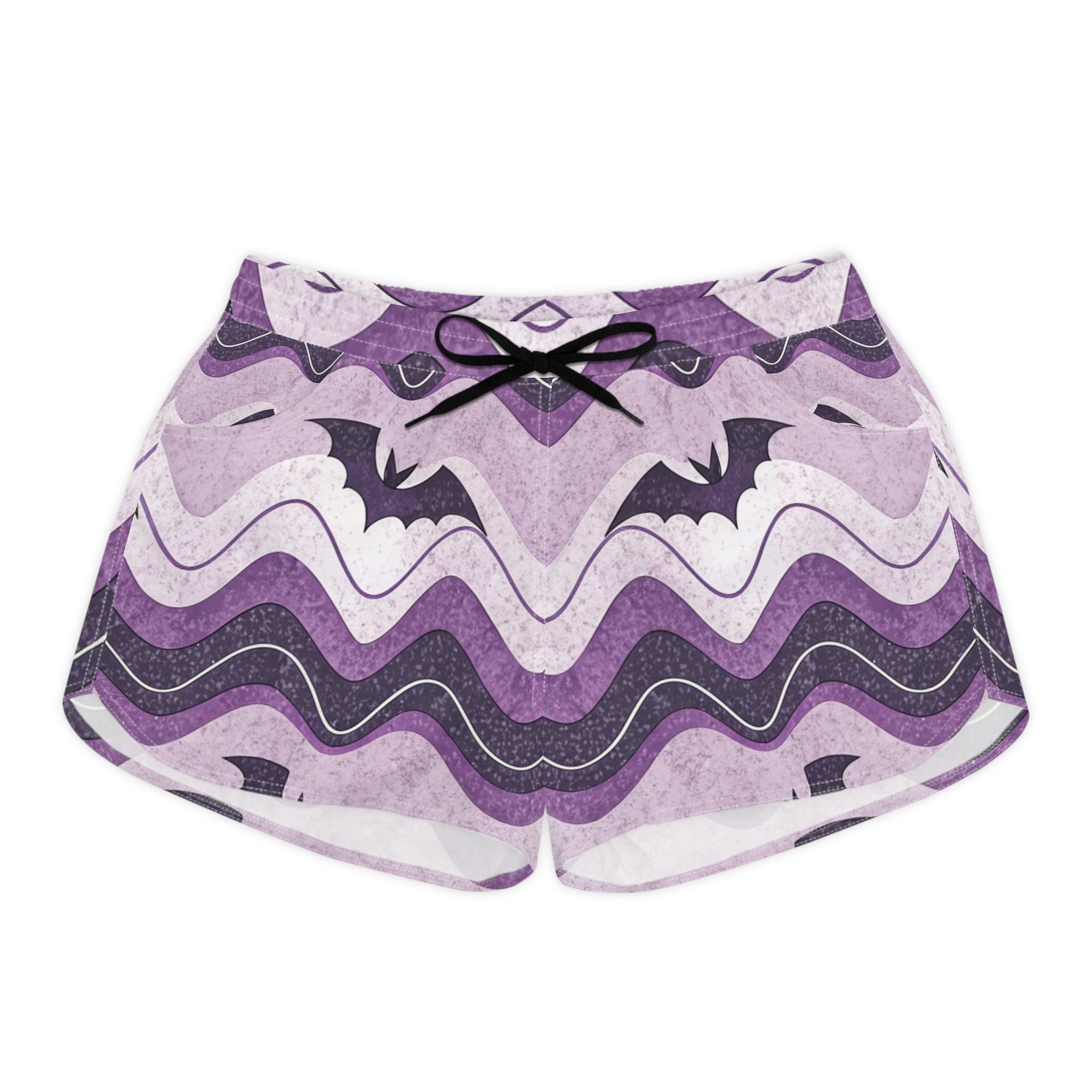 Women's Casual Shorts (AOP), Artsulli - Art is Long, Life is Short, All Over Prints, Size, S, Color, Black drawstring, , , 23337477670003773100