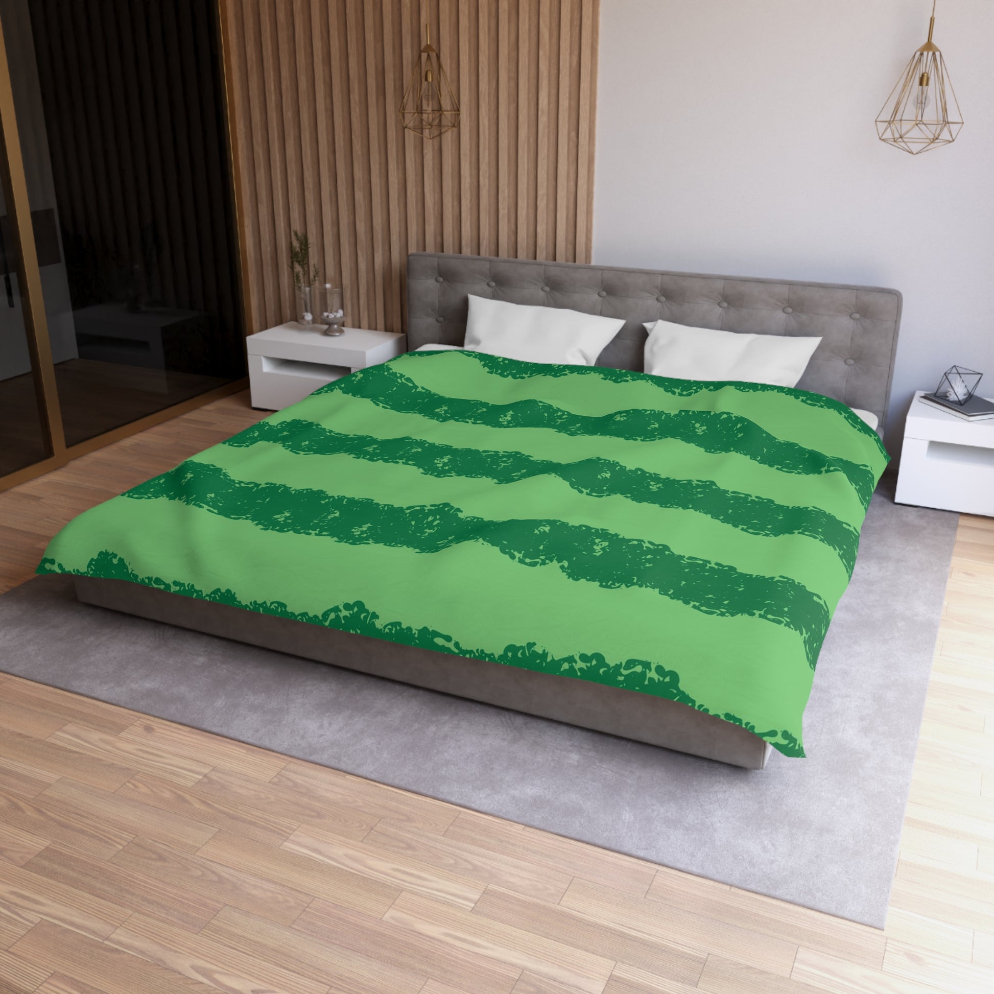 Watermelon Green Microfiber Duvet Cover, Artsulli - Art is Long, Life is Short, Home Decor, , , , , , , 