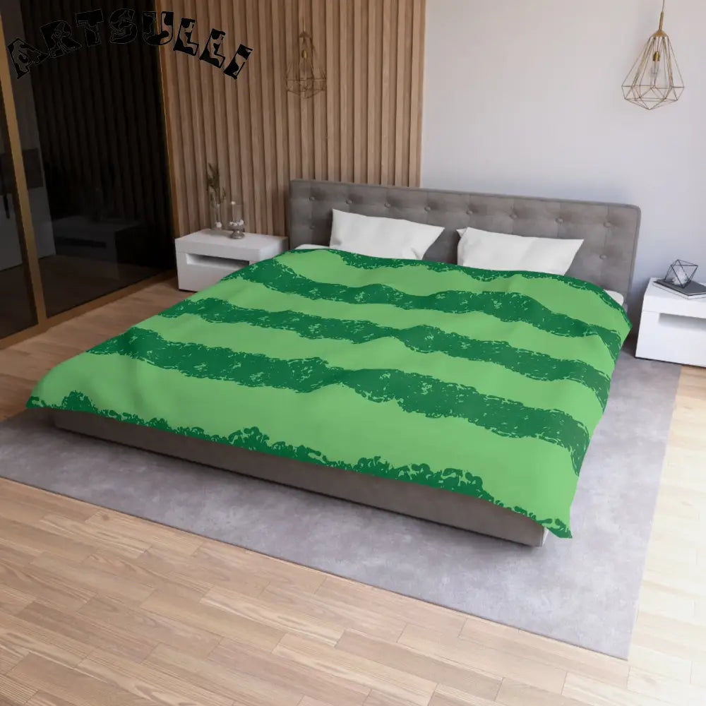 JAKKOUTTHEBXX Watermelon Green Microfiber Duvet Cover JAKKOUTTHEBXX