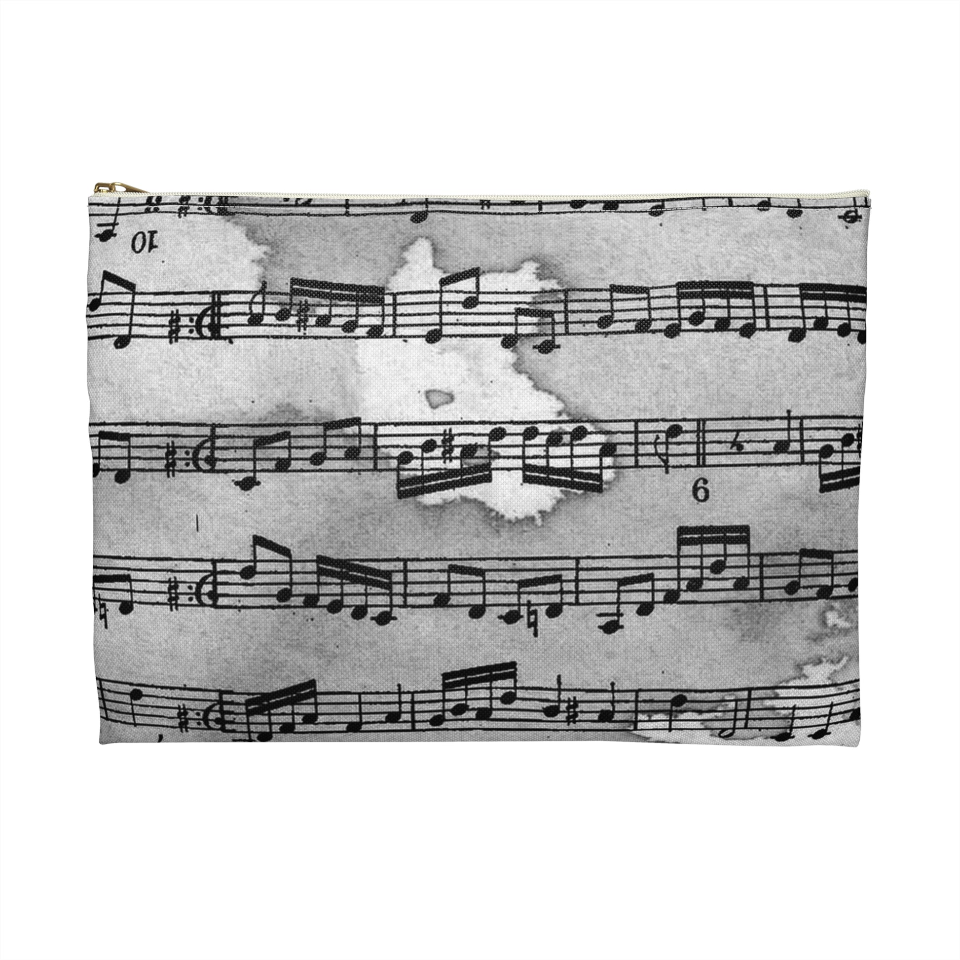 Drip Spill Type Beat Sheet Music Black Accessory Pouch, Artsulli - Art is Long, Life is Short, Bags, , , , , , , 