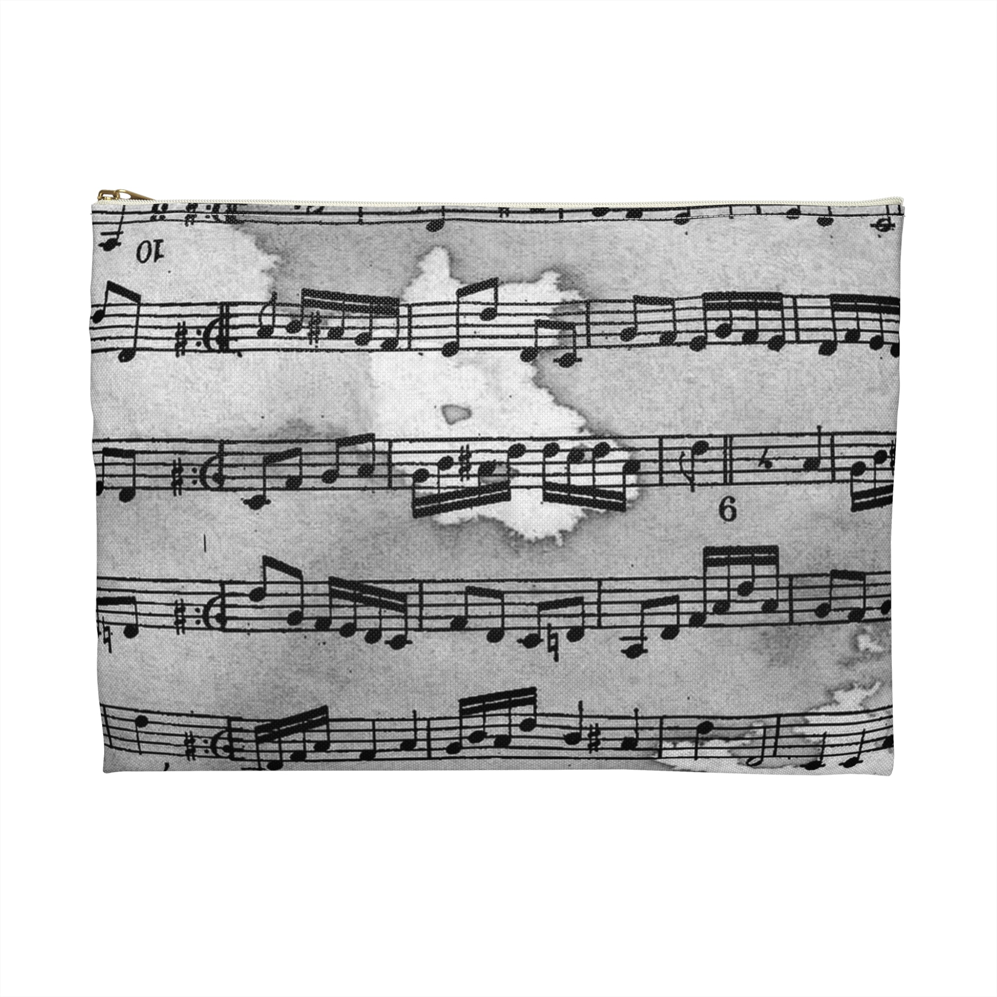 Drip Spill Type Beat Sheet Music Black Accessory Pouch, Artsulli - Art is Long, Life is Short, Bags, , , , , , , 