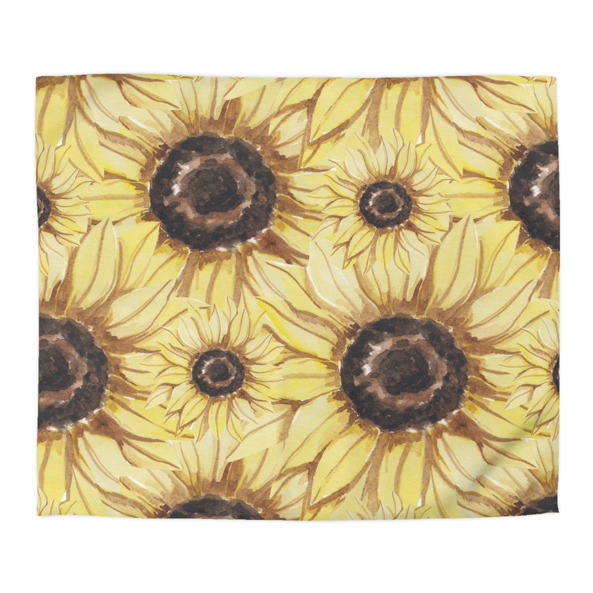 Retro Anime Sunflower Microfiber Duvet Cover, Artsulli - Art is Long, Life is Short, Home Decor, Size, King, Color, White, , , 21186700456087571036