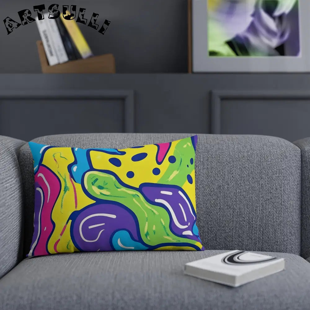 JAKKOUTTHEBXX Colorful Abstract Art Cotton Drill Pillow 2025