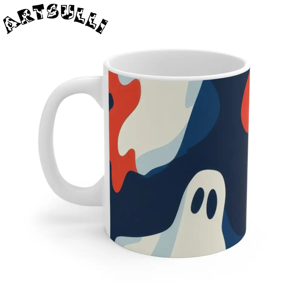 JAKKOUTTHEBXX Camo Ghosts Mug 11oz JAKKOUTTHEBXX Artsulli - Art