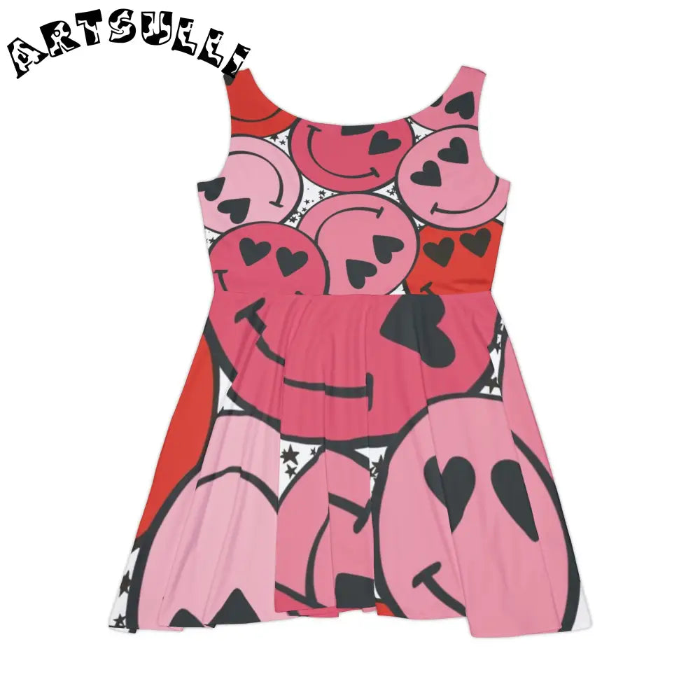 JAKKOUTTHEBXX Smiley Face x Heart Eyes Pink and Red Women’s Skater