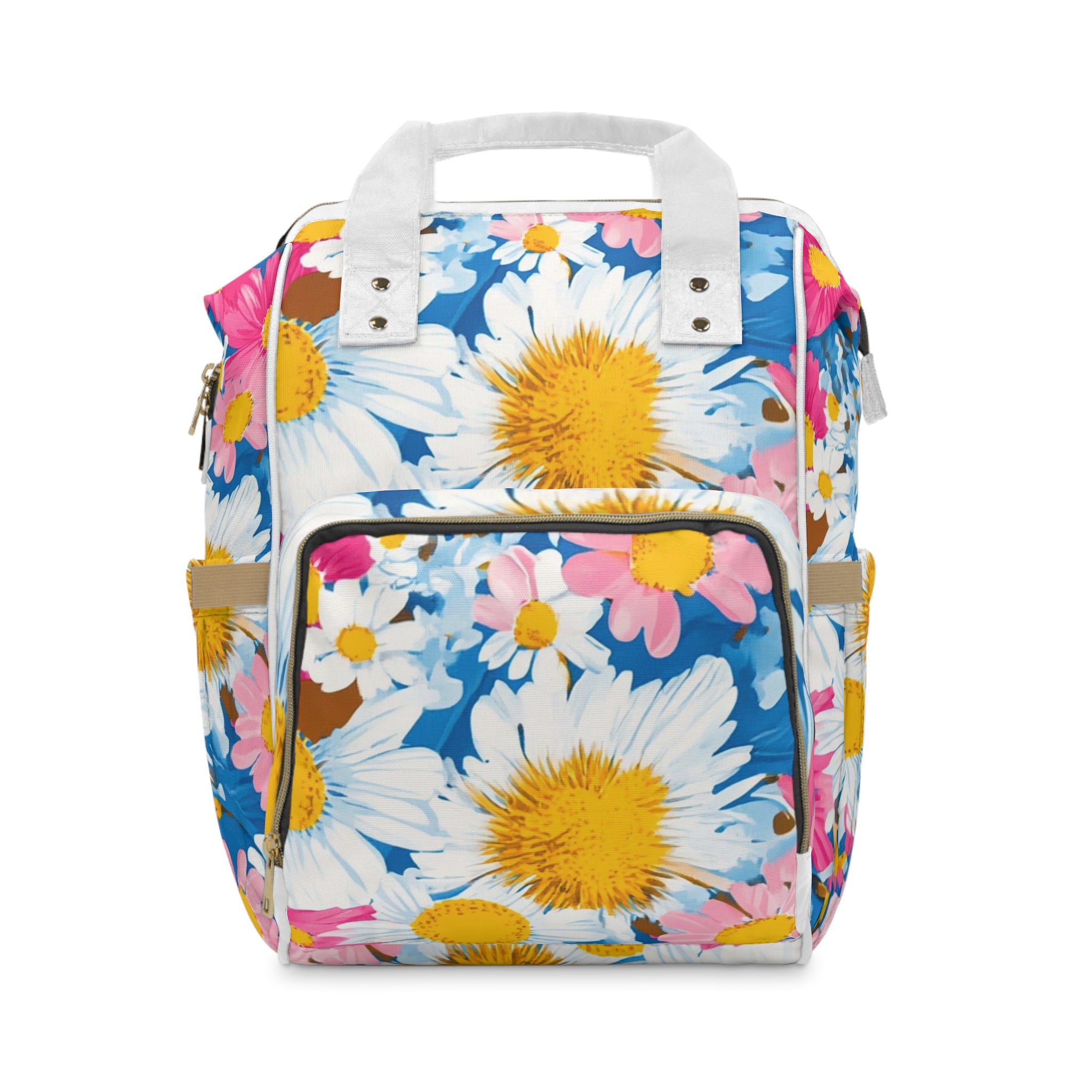 CDG Daisy Dream Blue Multifunctional Diaper Backpack, Artsulli - Art is Long, Life is Short, Bags, Size, 15.0" × 10.8" × 6.7'', , , , , 22309629867713