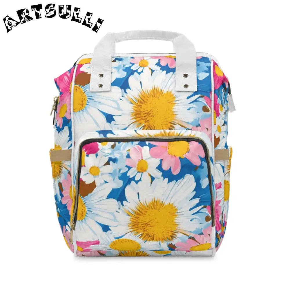 JAKKOUTTHEBXX CDG Daisy Dream Blue Multifunctional Diaper Backpack