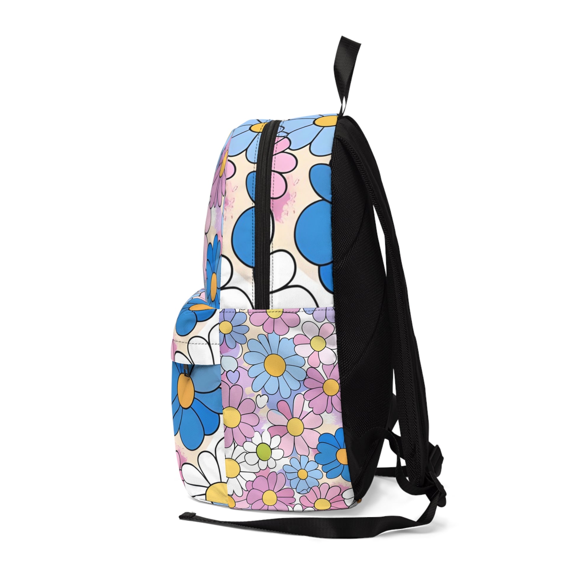 Flower Hour Purple and Blue Unisex Classic Backpack, Artsulli - Art is Long, Life is Short, Bags, , , , , , , 
