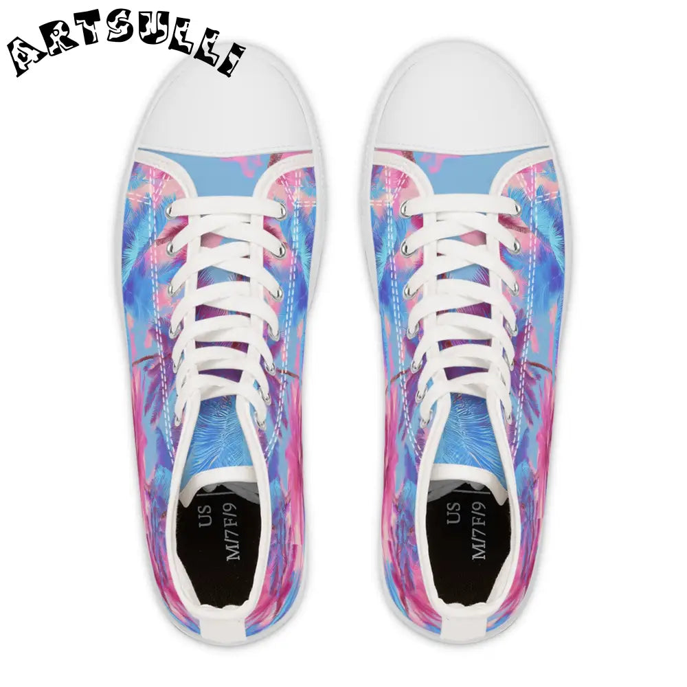 JAKKOUTTHEBXX Ethereal Pastel Palms II Women’s High Top Sneakers