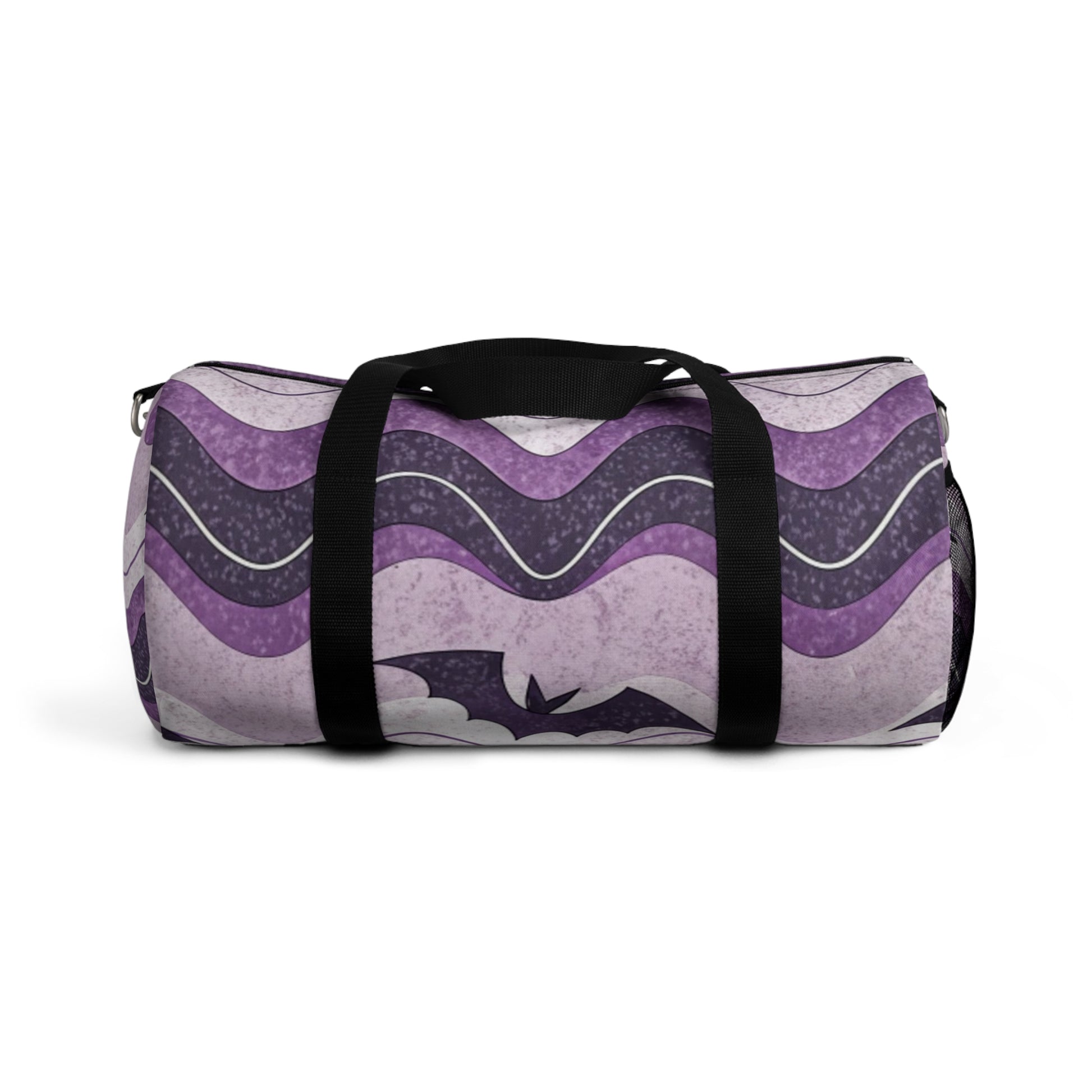 Bat Wave Purple Duffel Bag, Artsulli - Art is Long, Life is Short, Bags, Size, Small, , , , , 32112737653328