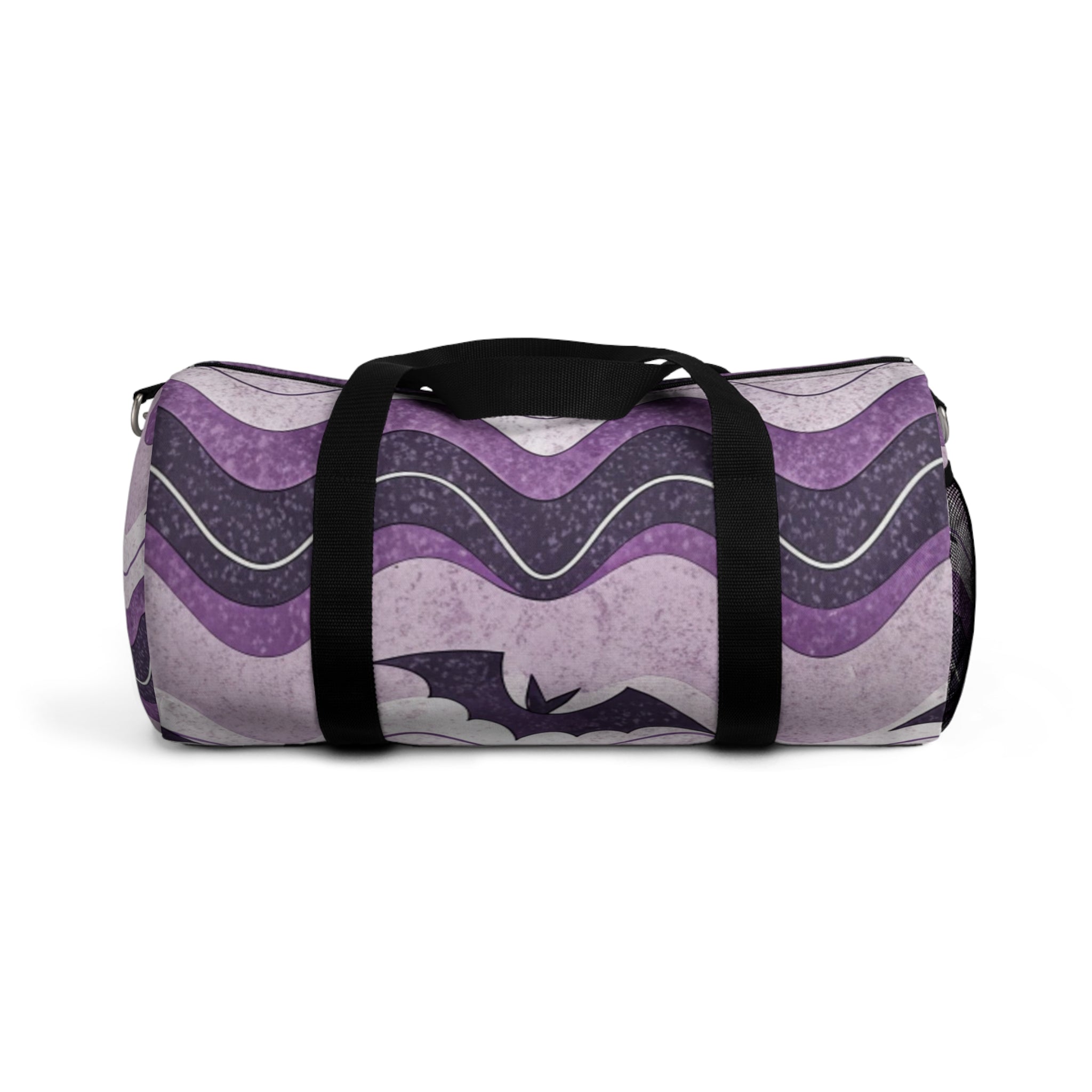 Bat Wave Purple Duffel Bag, Artsulli - Art is Long, Life is Short, Bags, Size, Small, , , , , 32112737653328