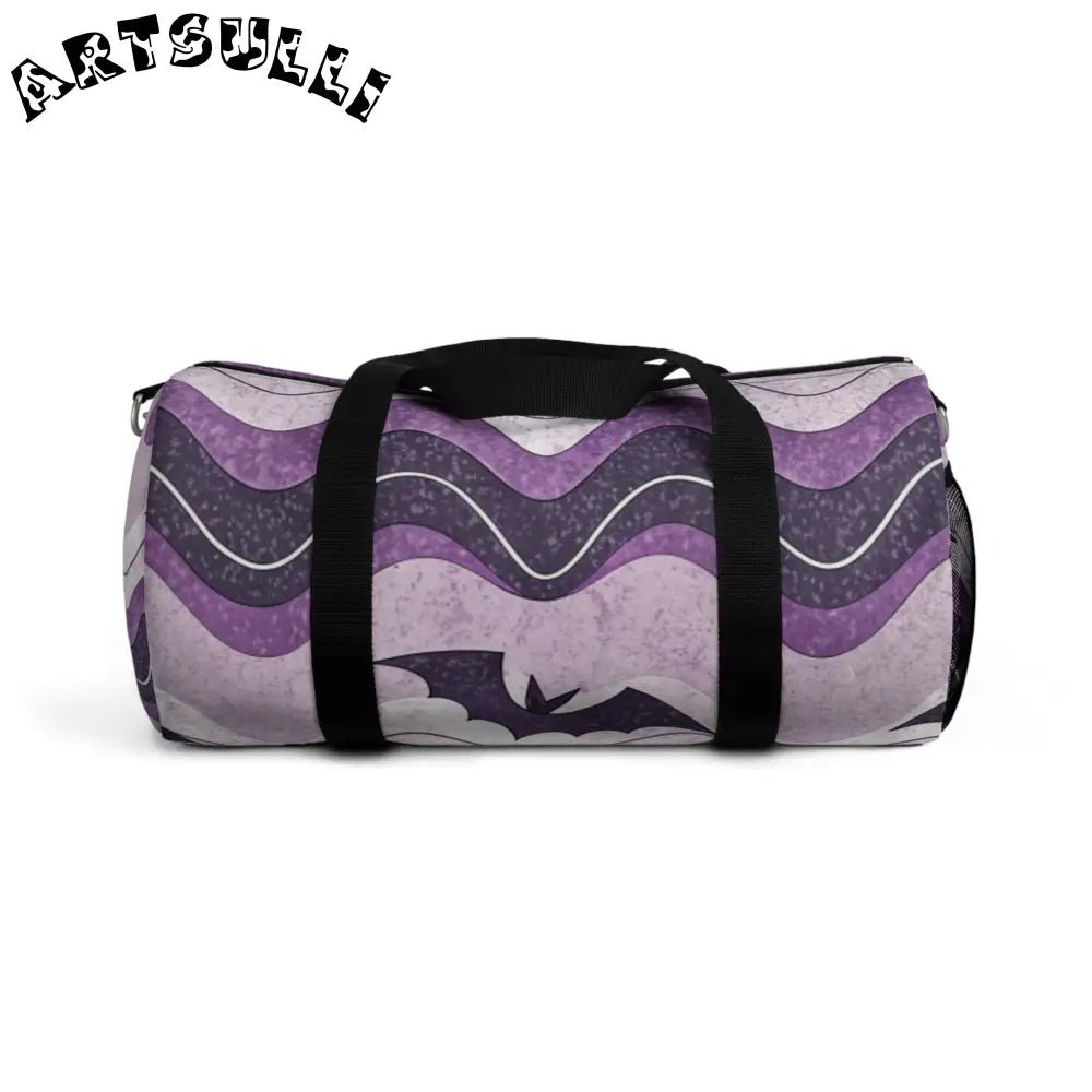 JAKKOUTTHEBXX Bat Wave Purple Duffel Bag JAKKOUTTHEBXX Artsulli