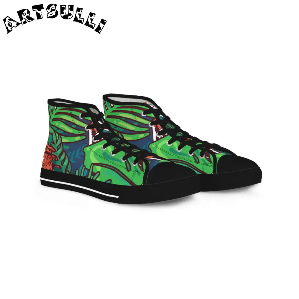 JAKKOUTTHEBXX Tropical Jungle Tigers II Men’s High Top Sneakers
