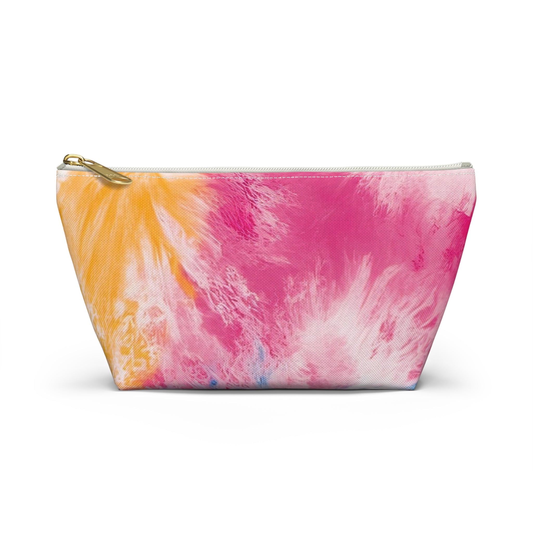 Tie Dye Splash Accessory Pouch w T-bottom, Artsulli - Art is Long, Life is Short, Bags, Size, Small, Color, White zipper, , , 19101139123968091070
