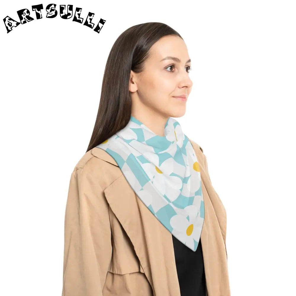 JAKKOUTTHEBXX Trippy Check Garden Poly Scarf JAKKOUTTHEBXX Artsulli