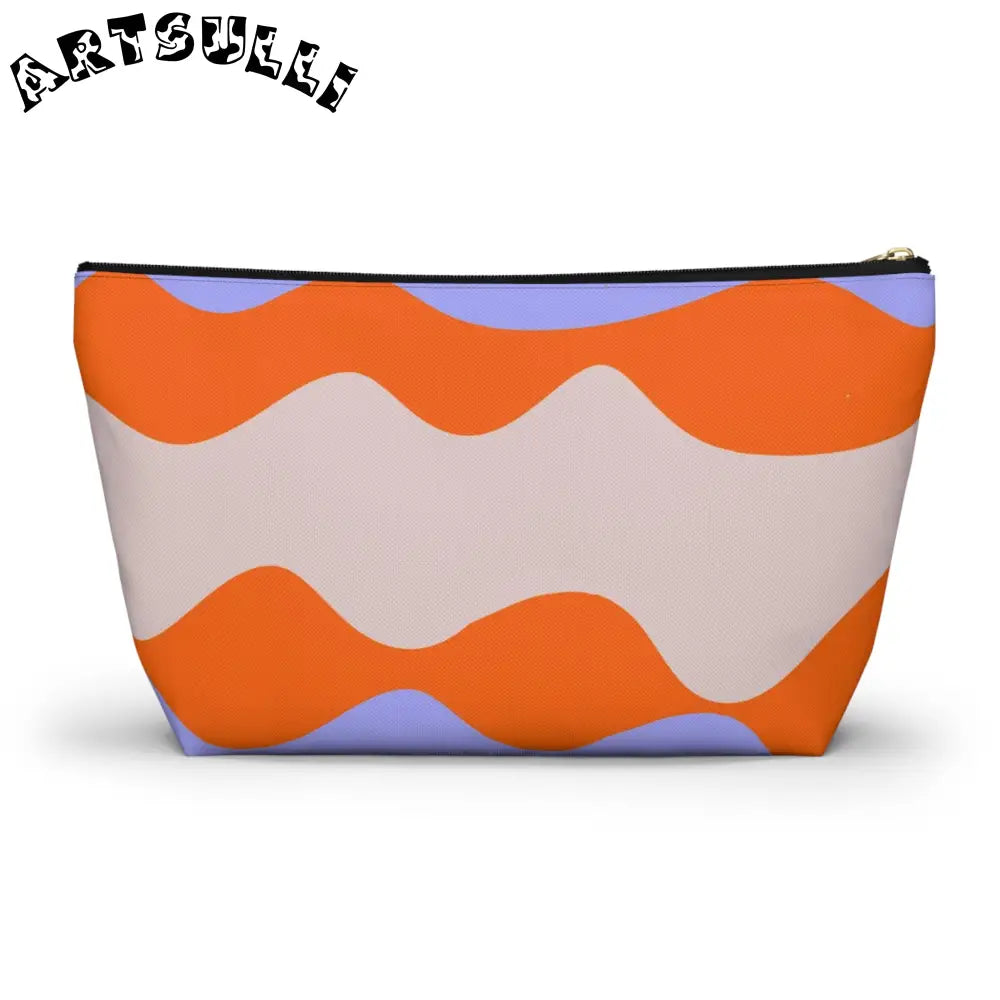 JAKKOUTTHEBXX Waves Red and Blue Accessory Pouch w T-bottom