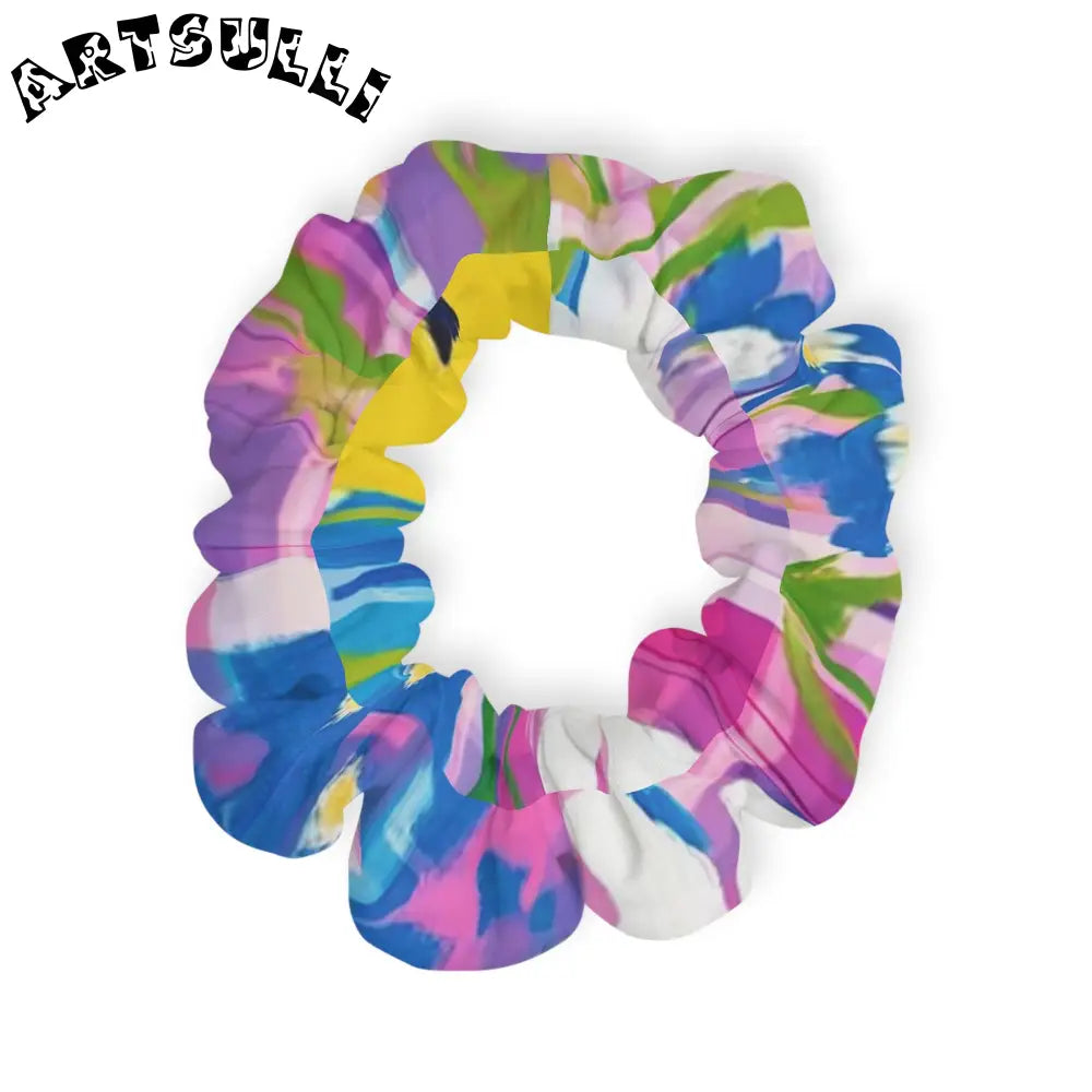 JAKKOUTTHEBXX Plaid Garden Pink and Purple Scrunchie JAKKOUTTHEBXX